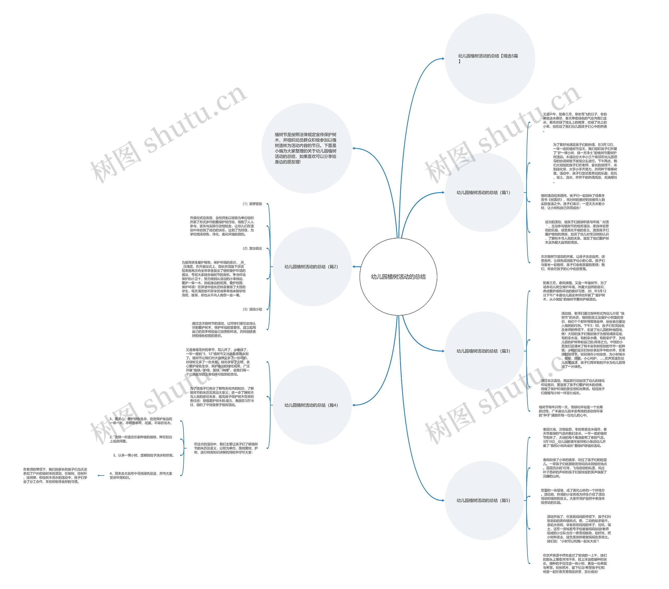 幼儿园植树活动的总结思维导图