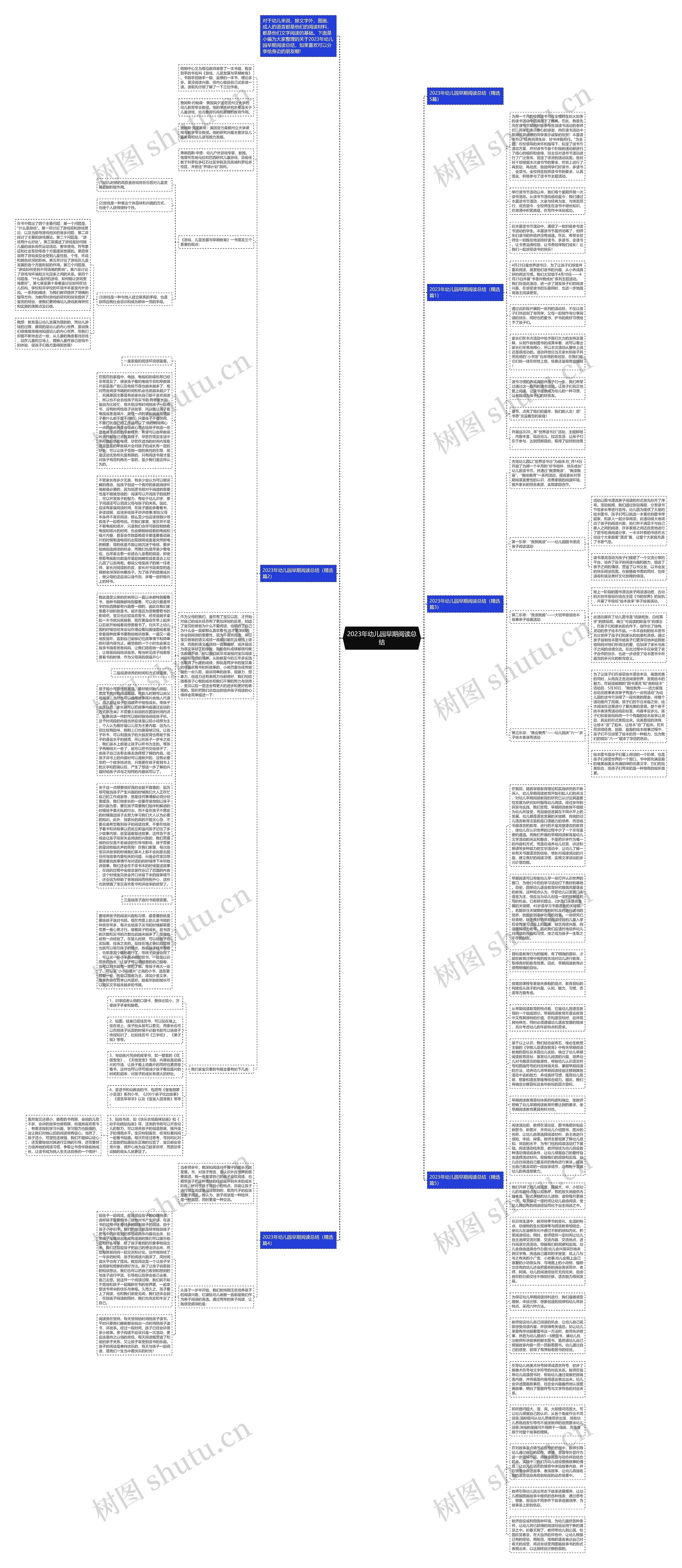 2023年幼儿园早期阅读总结思维导图