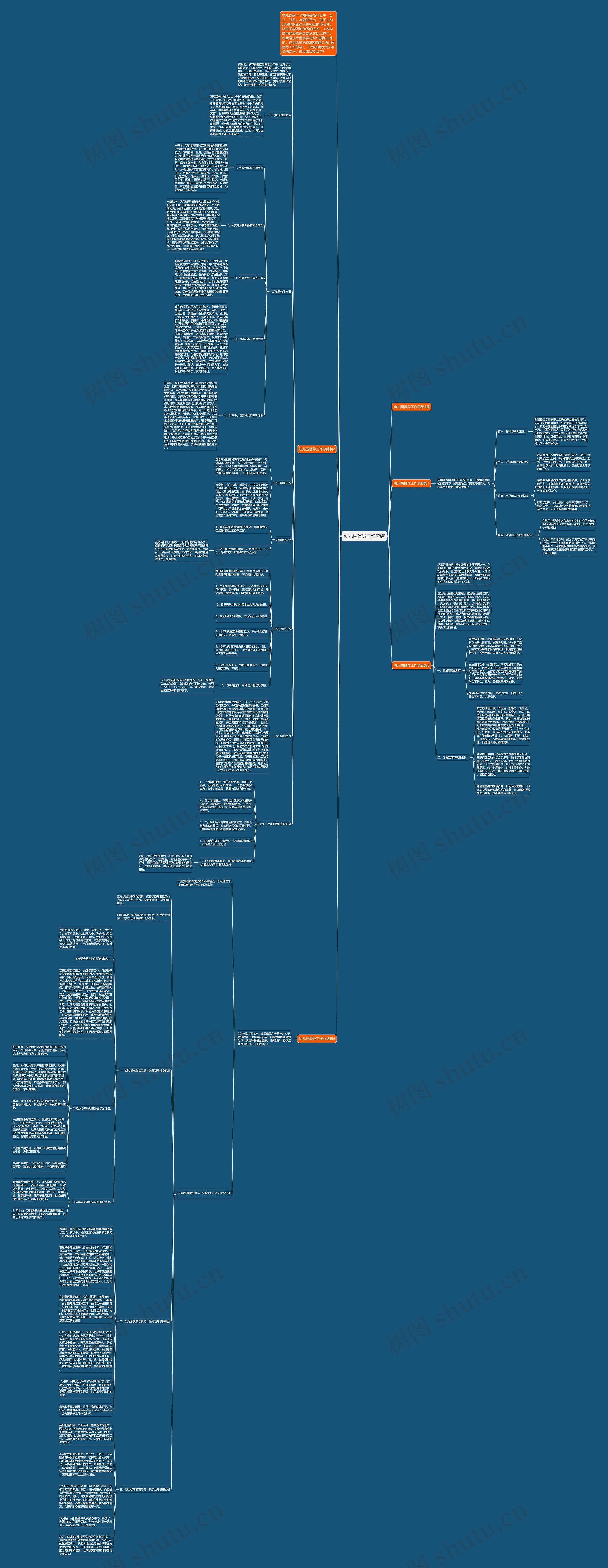 幼儿园督导工作总结思维导图