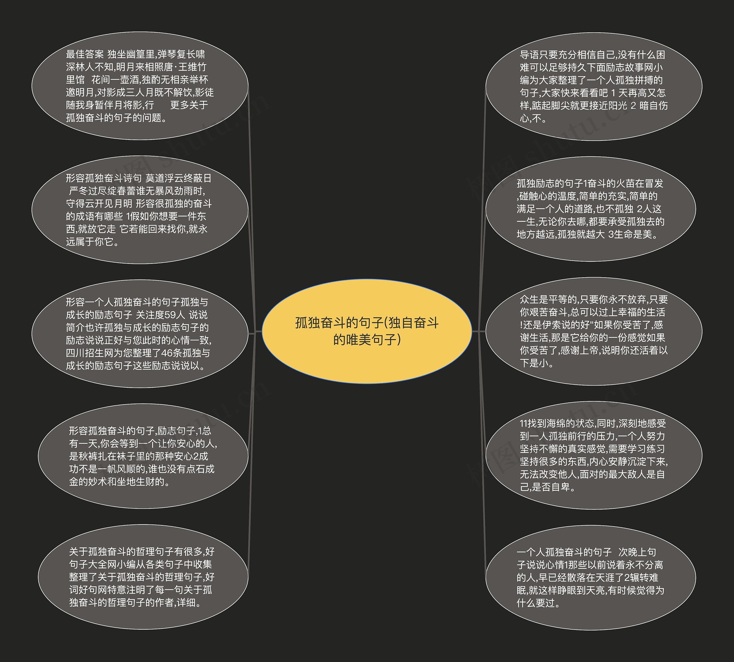 孤独奋斗的句子(独自奋斗的唯美句子)思维导图