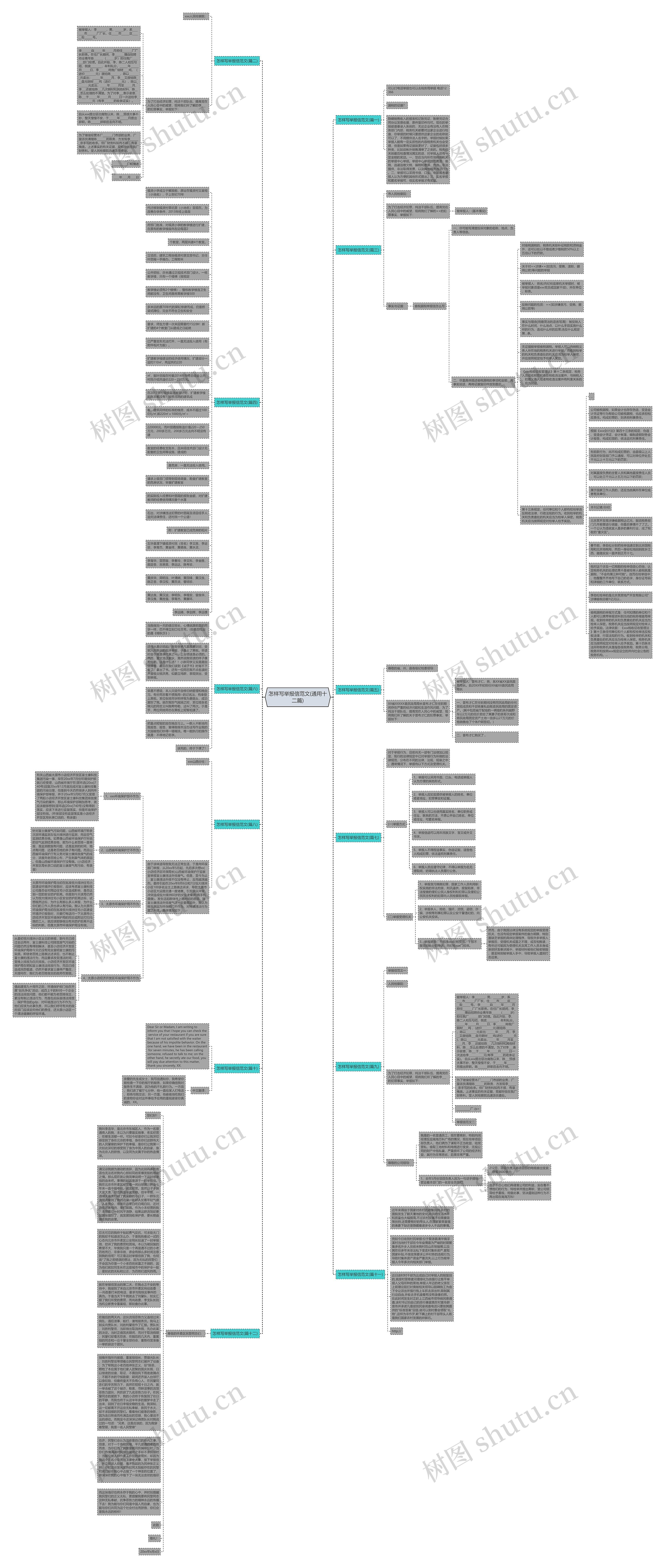 怎样写举报信范文(通用十二篇)思维导图