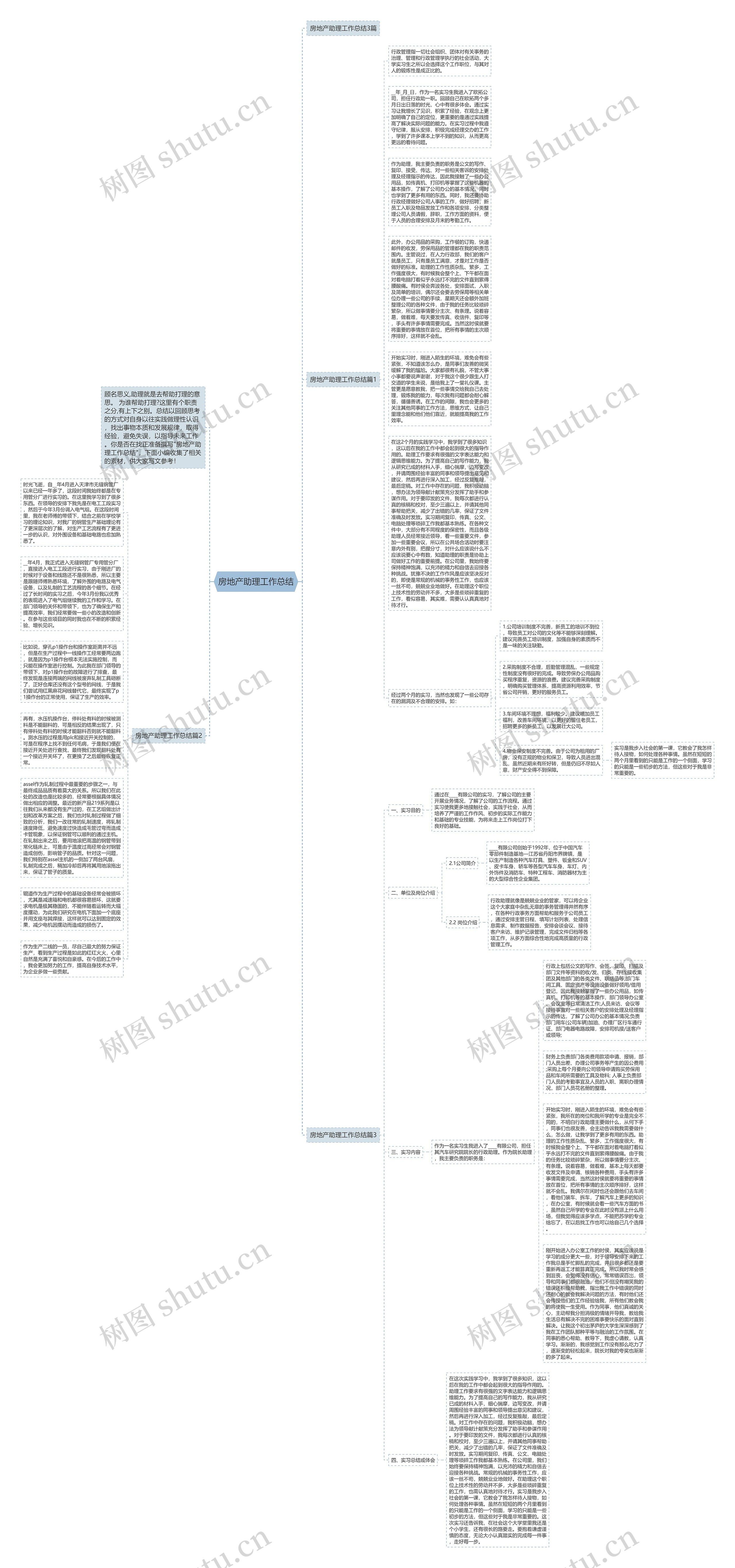 房地产助理工作总结思维导图