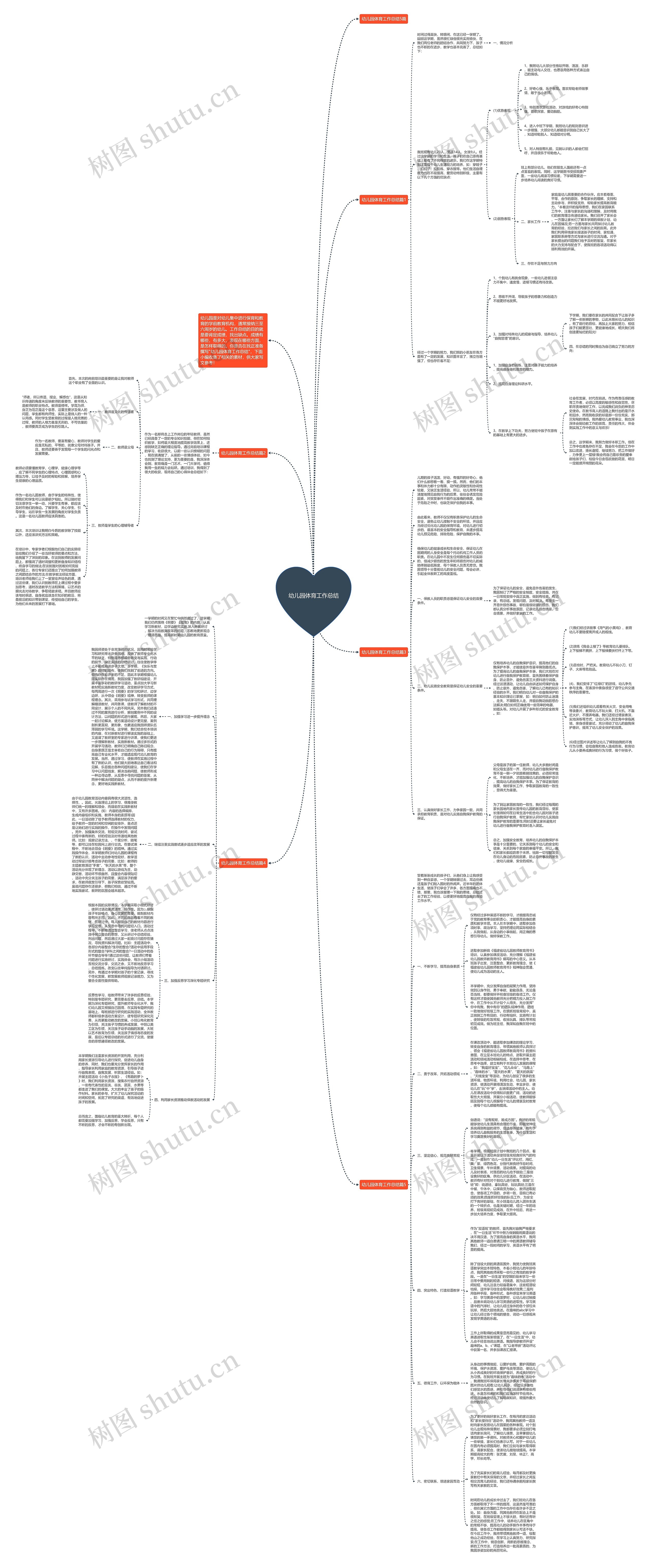 幼儿园体育工作总结思维导图