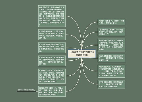 小说中霸气的句子(霸气5字精辟短句)