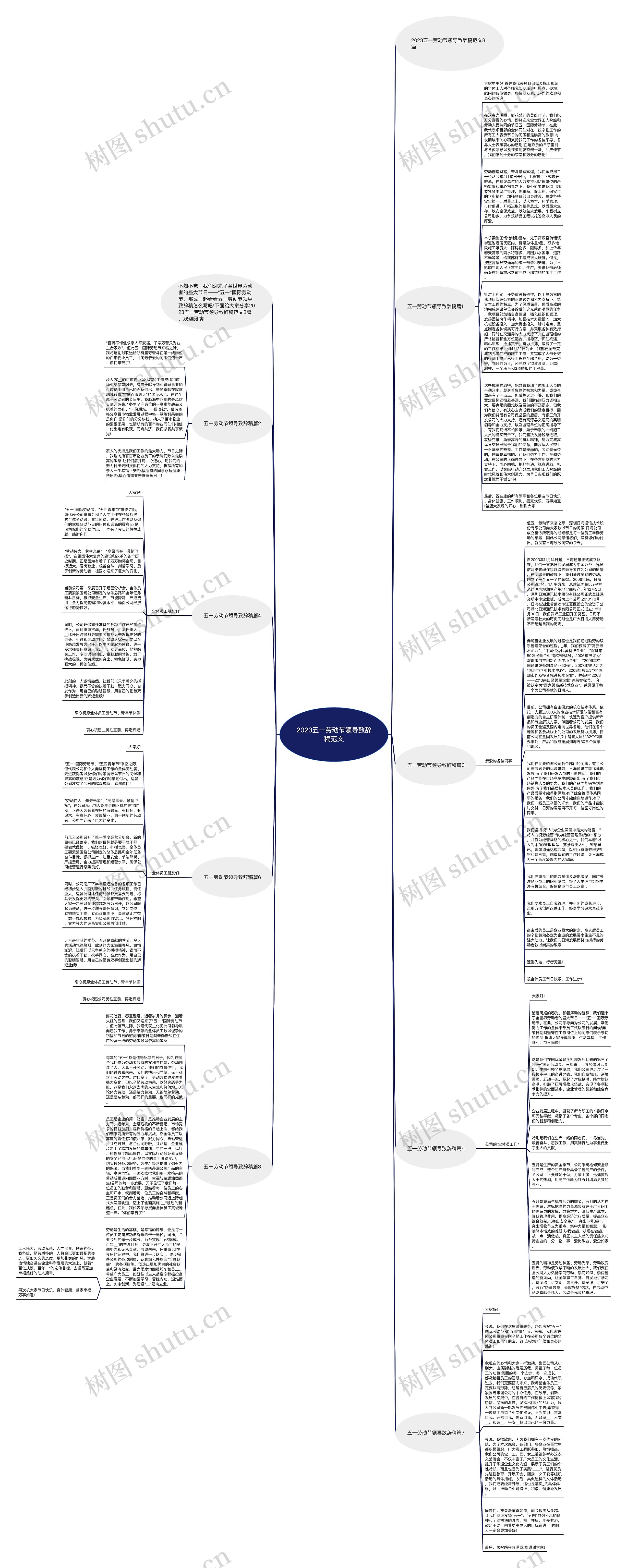 2023五一劳动节领导致辞稿范文思维导图