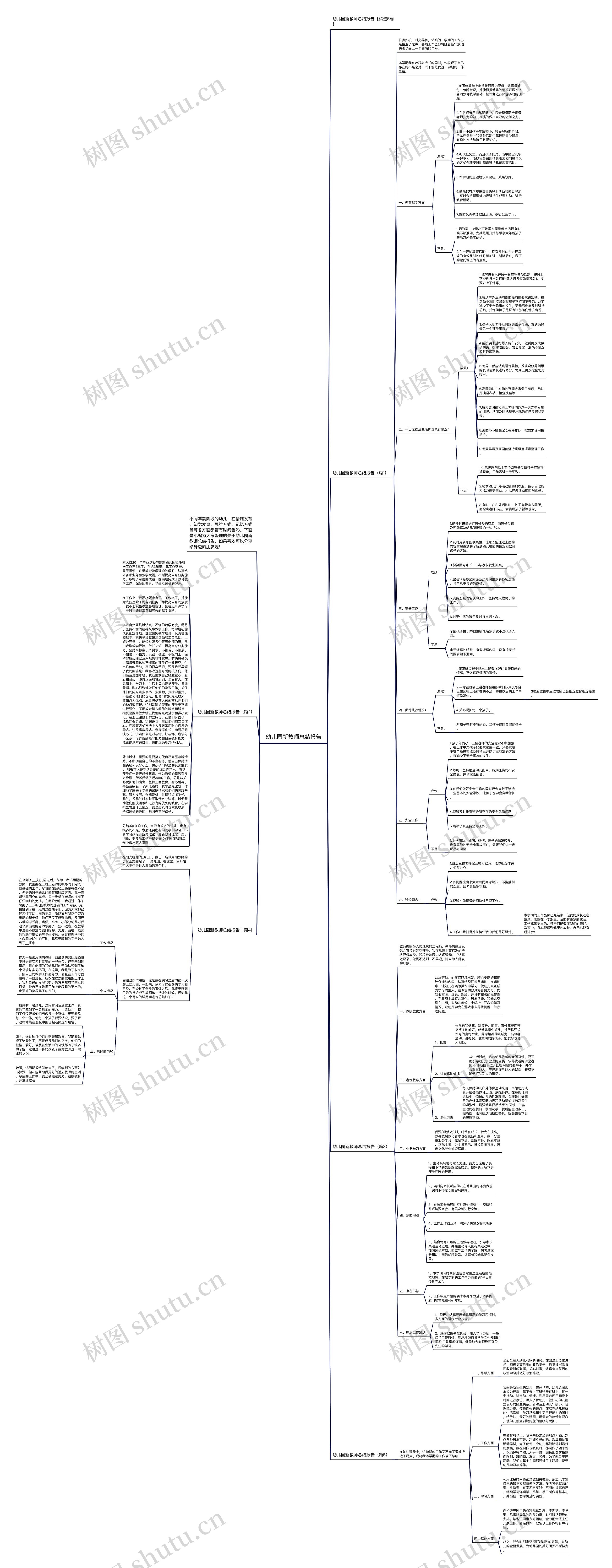 幼儿园新教师总结报告思维导图