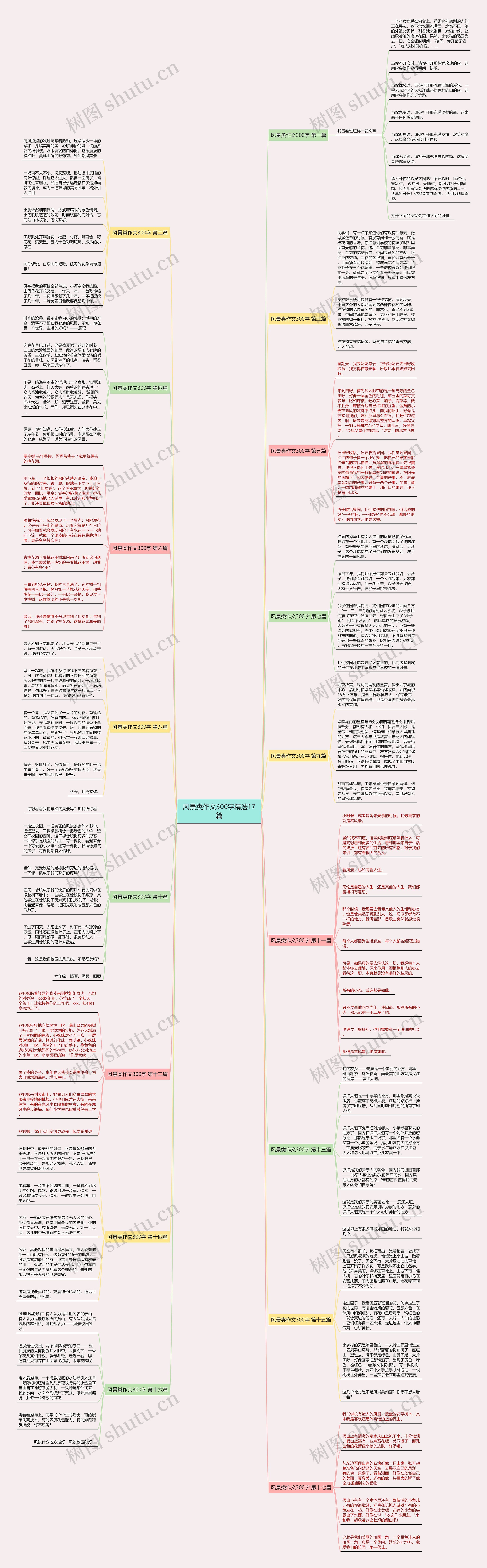 风景类作文300字精选17篇思维导图