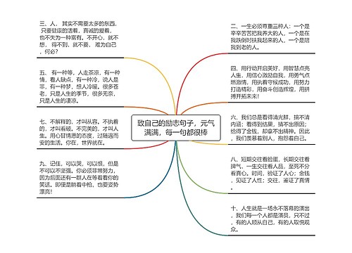 致自己的励志句子，元气满满，每一句都很棒