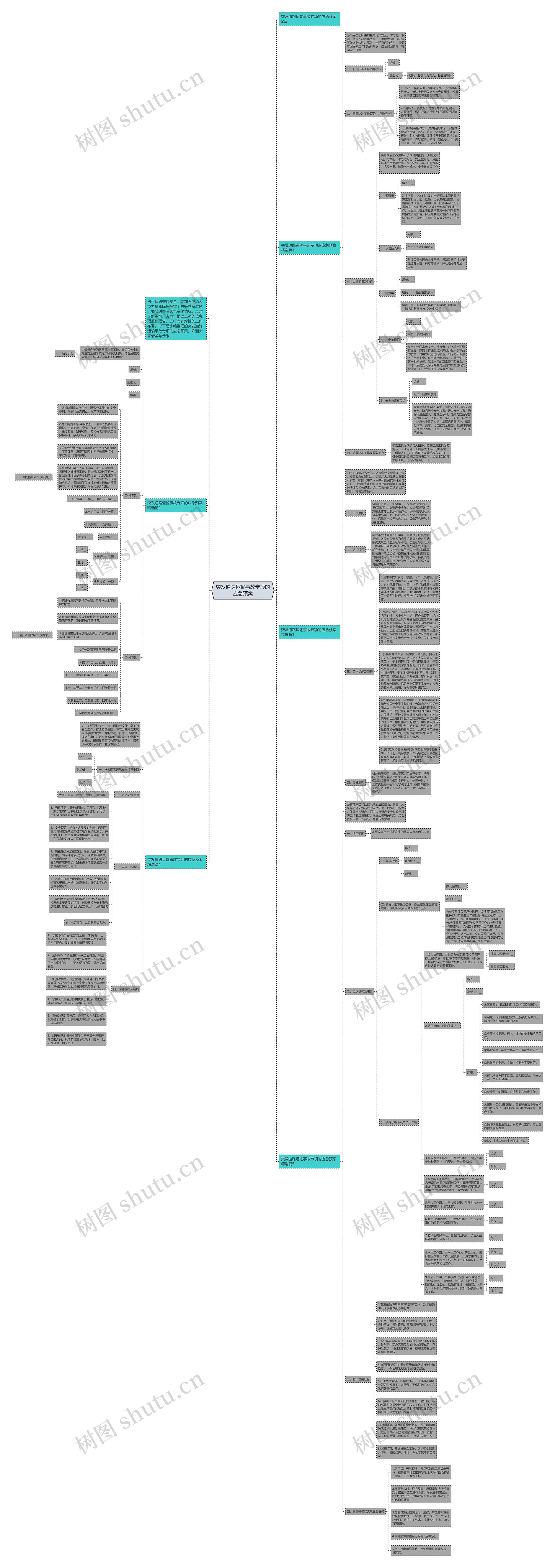 突发道路运输事故专项的应急预案思维导图