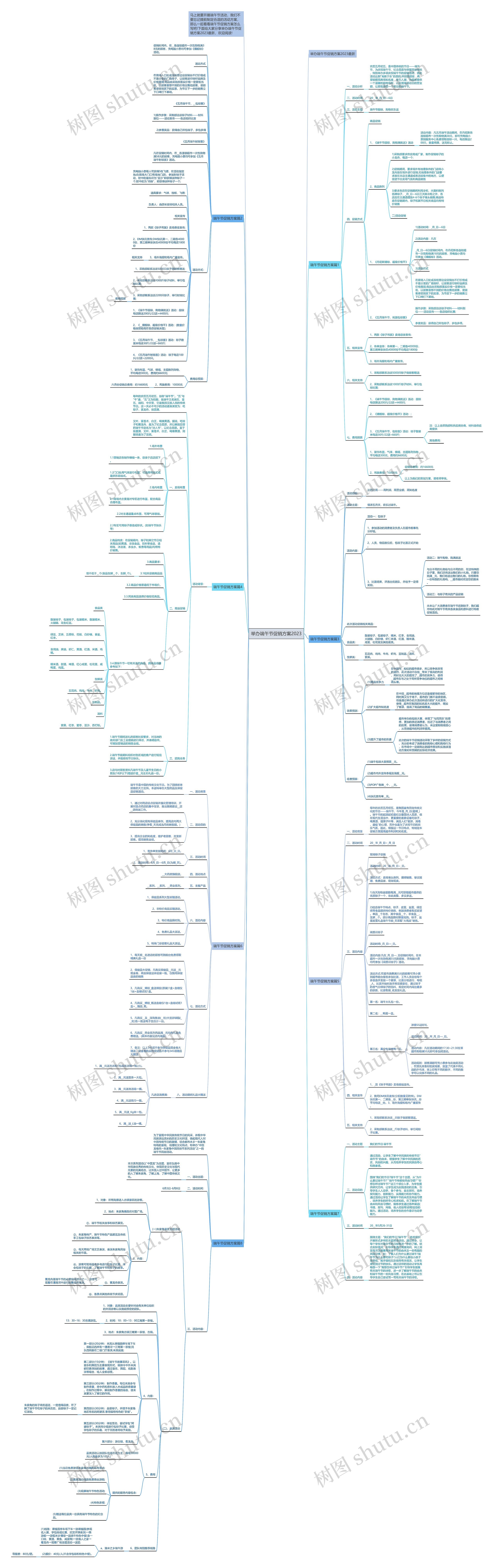 举办端午节促销方案2023思维导图