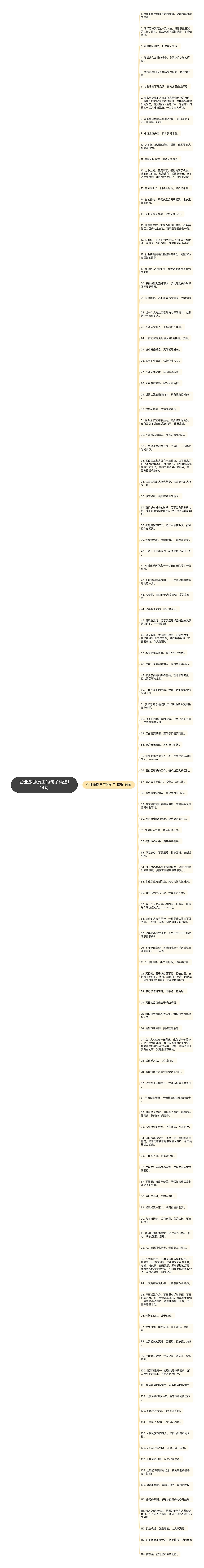 企业激励员工的句子精选114句
