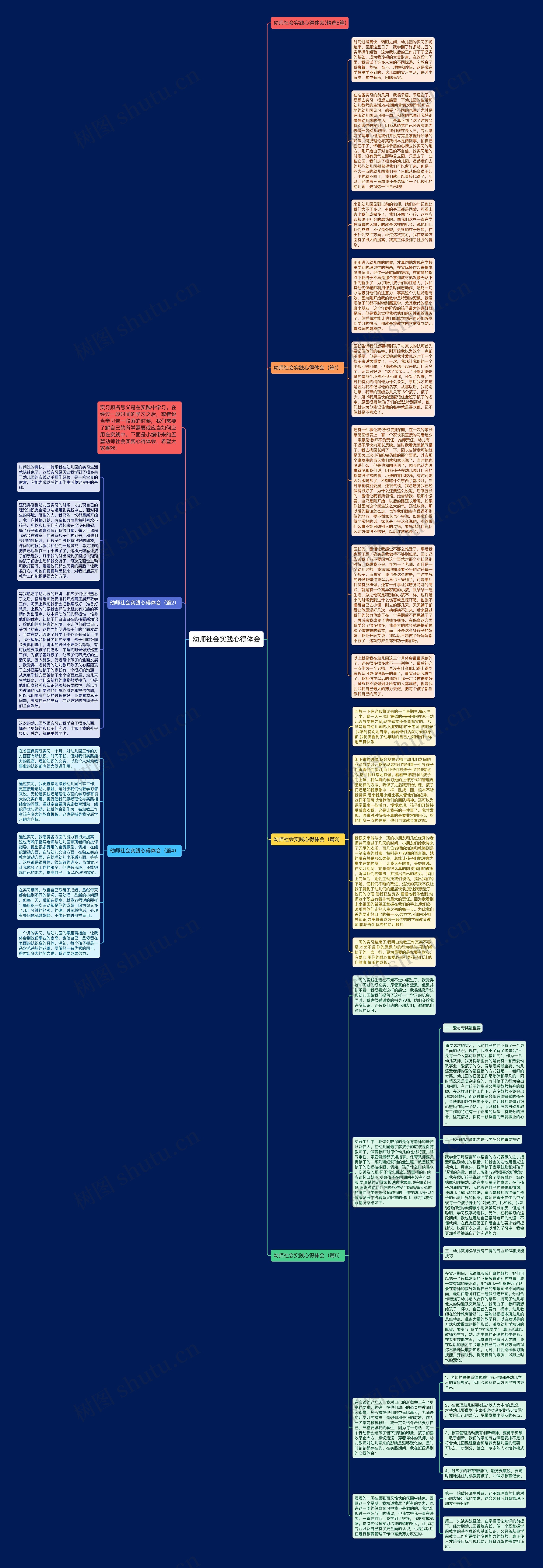 幼师社会实践心得体会思维导图