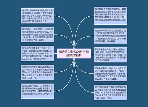 精选美文摘抄200有作者(经典散文摘抄)