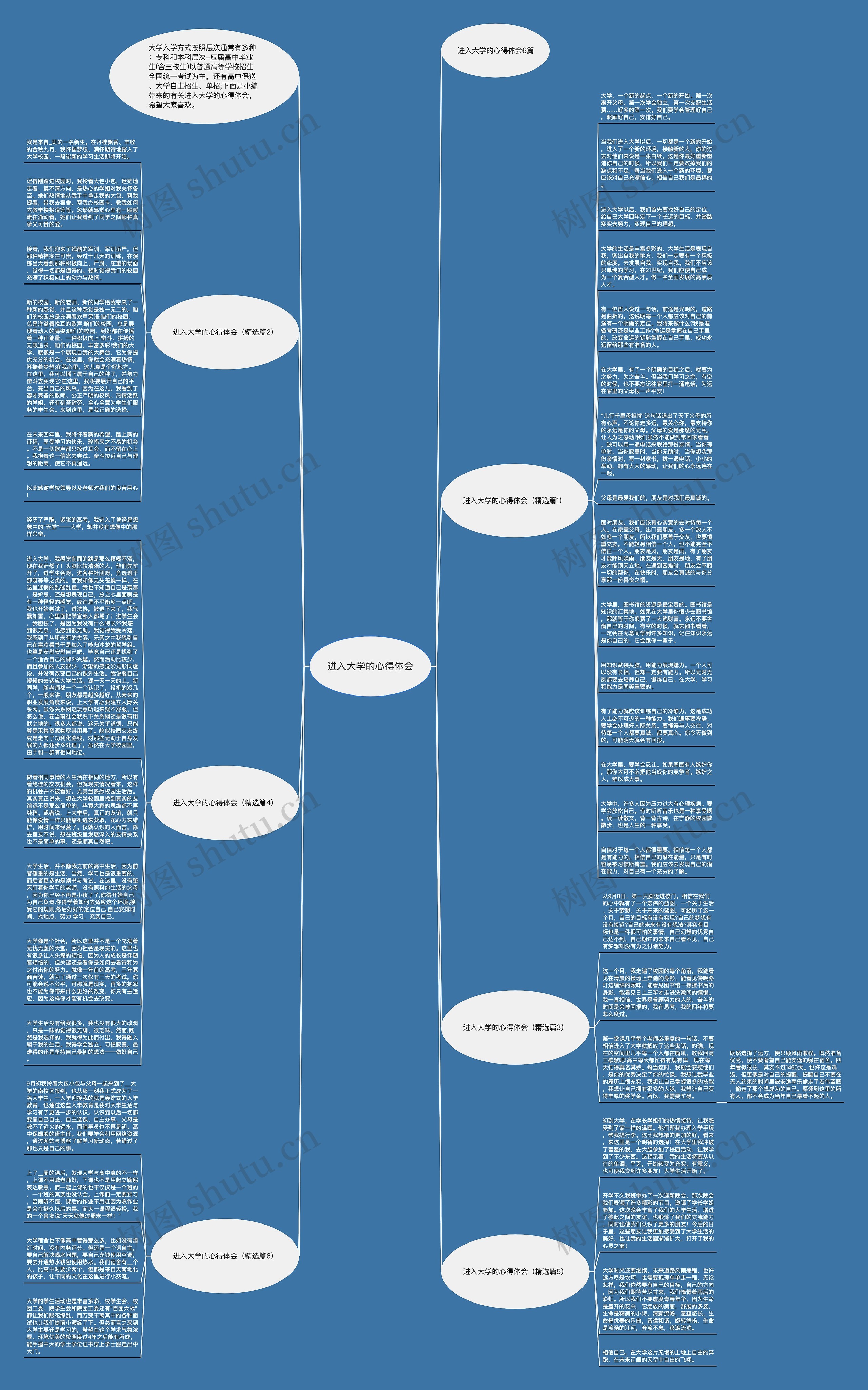 进入大学的心得体会思维导图