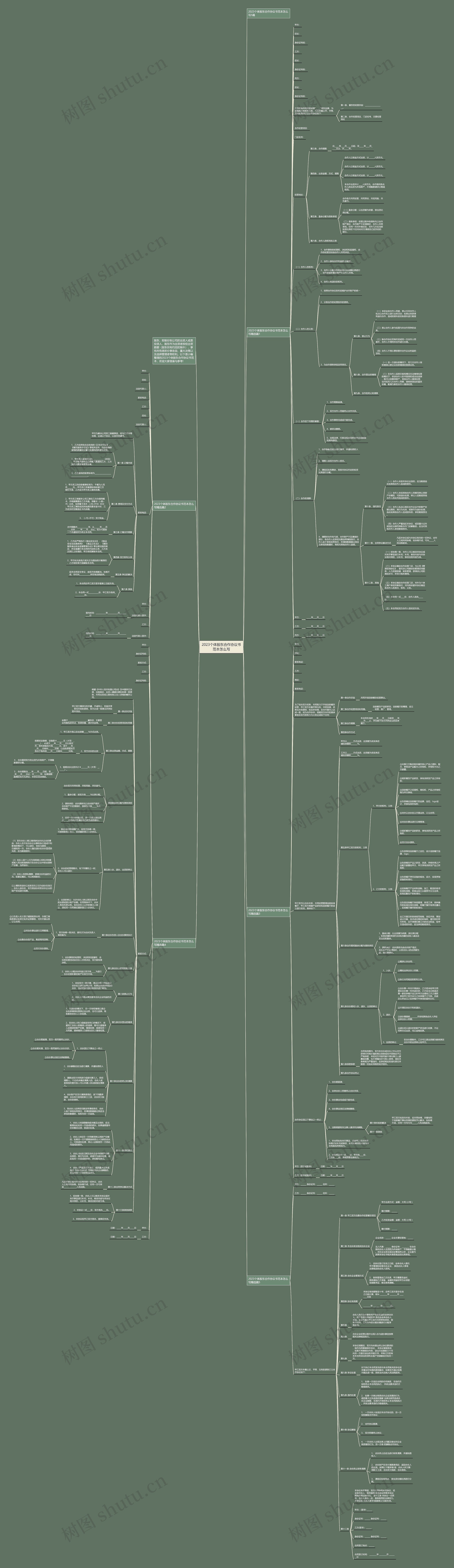 2023个体股东合作协议书范本怎么写思维导图