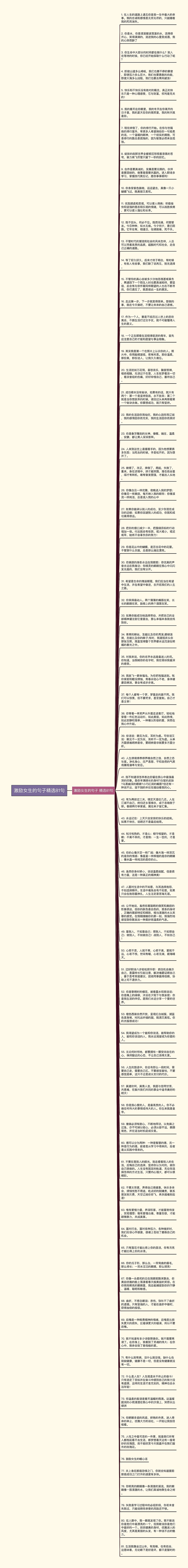 激励女生的句子精选81句思维导图