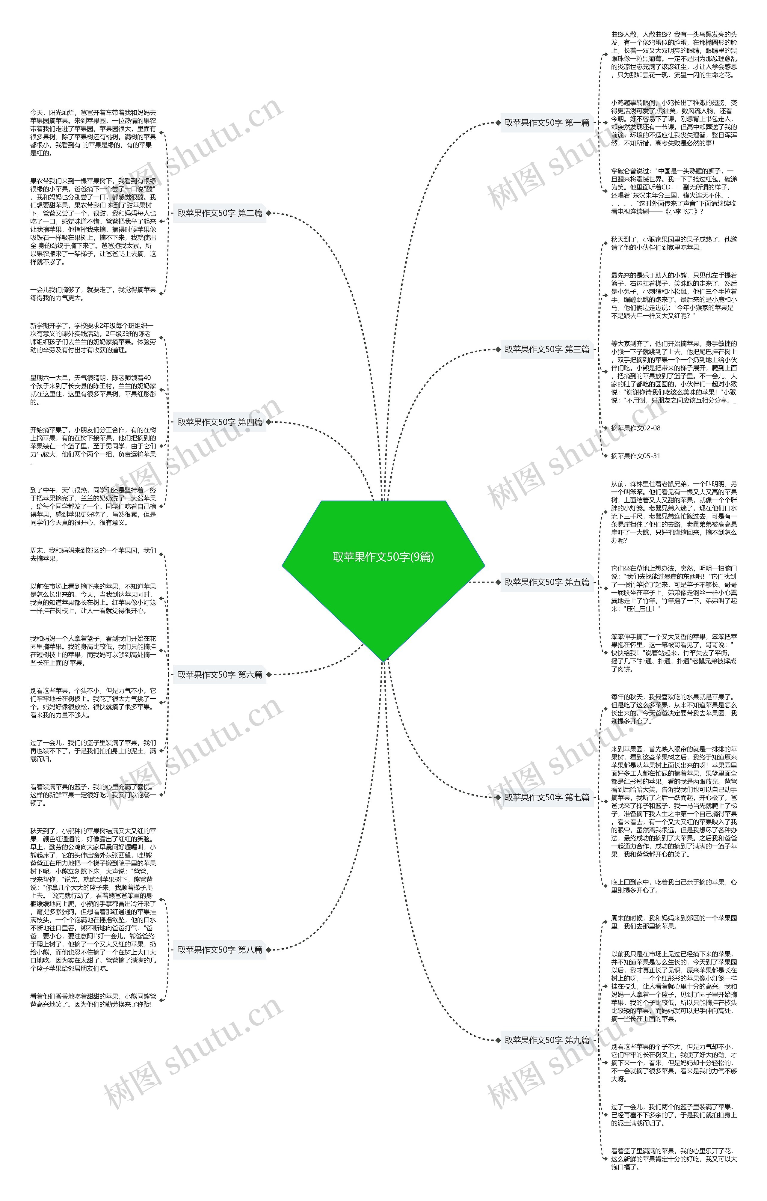 取苹果作文50字(9篇)思维导图
