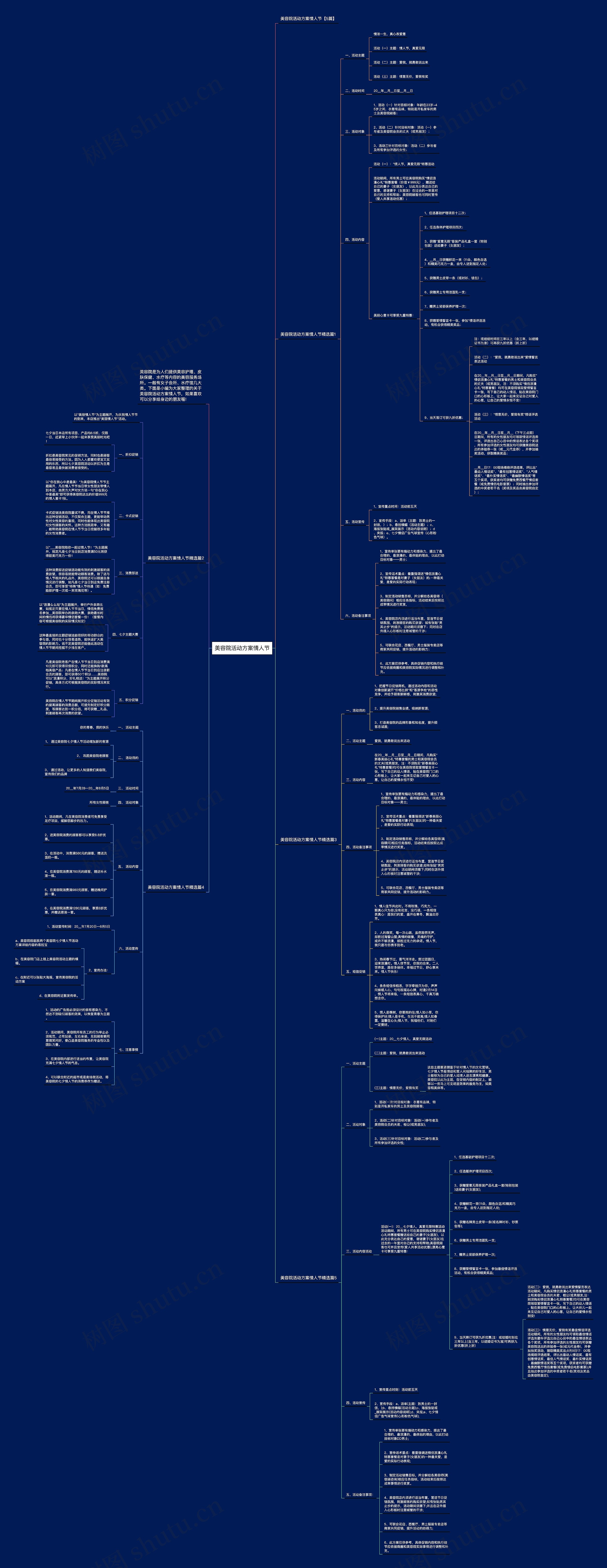 美容院活动方案情人节思维导图