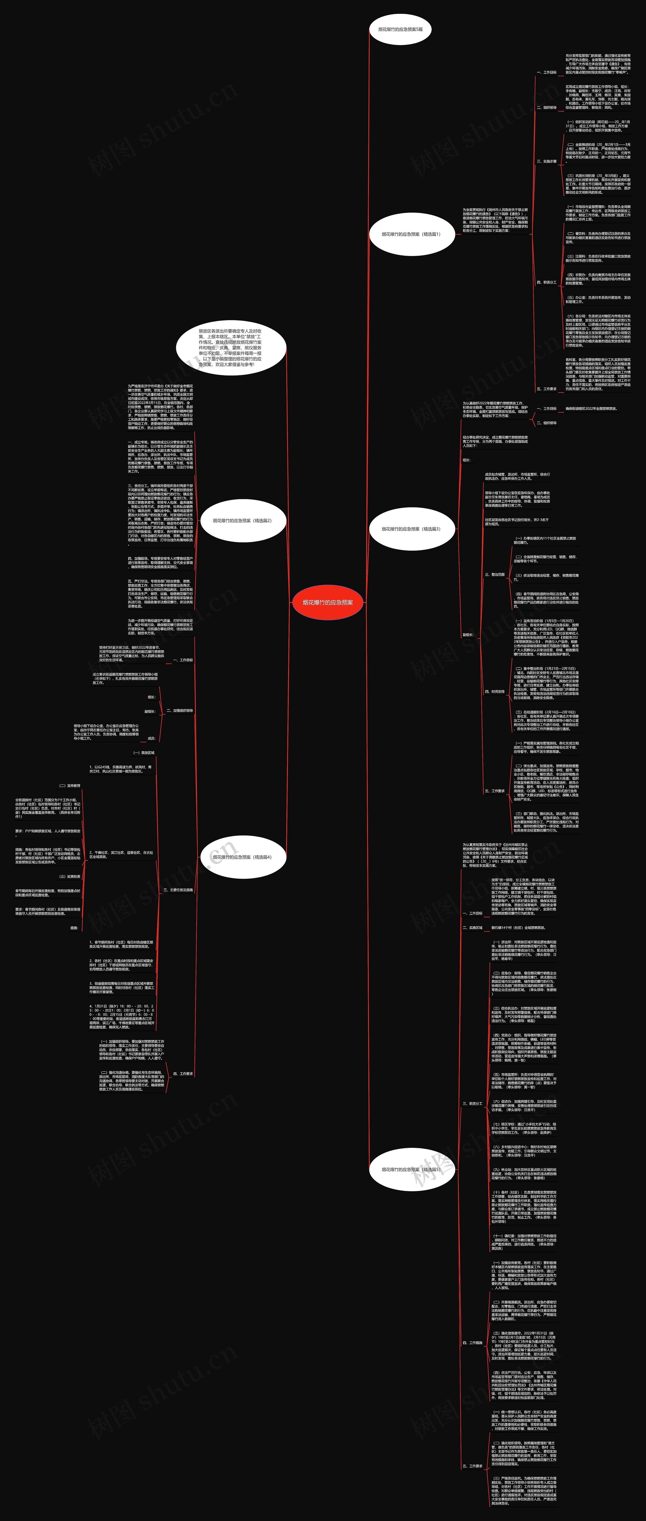 烟花爆竹的应急预案思维导图