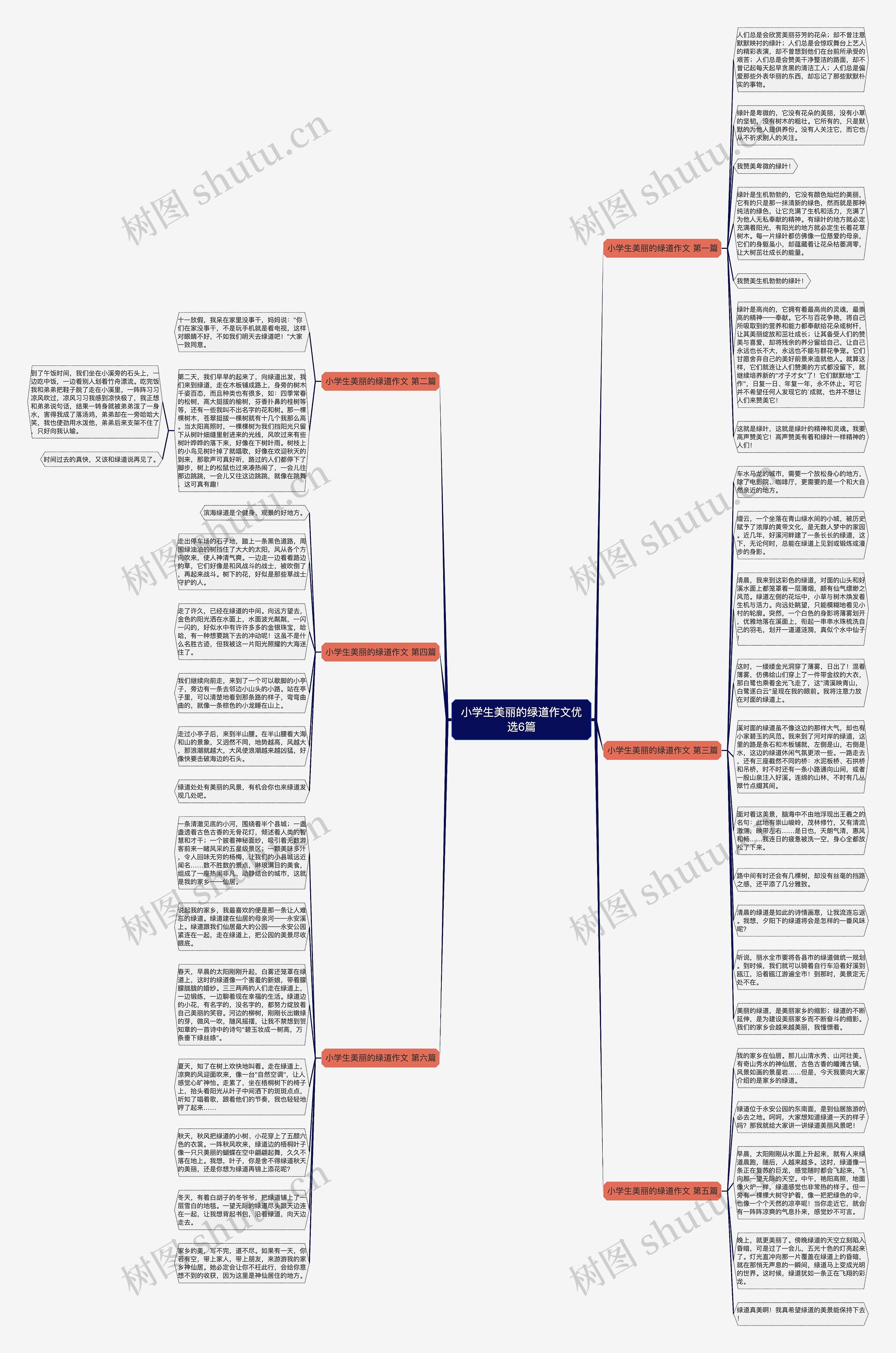 小学生美丽的绿道作文优选6篇思维导图