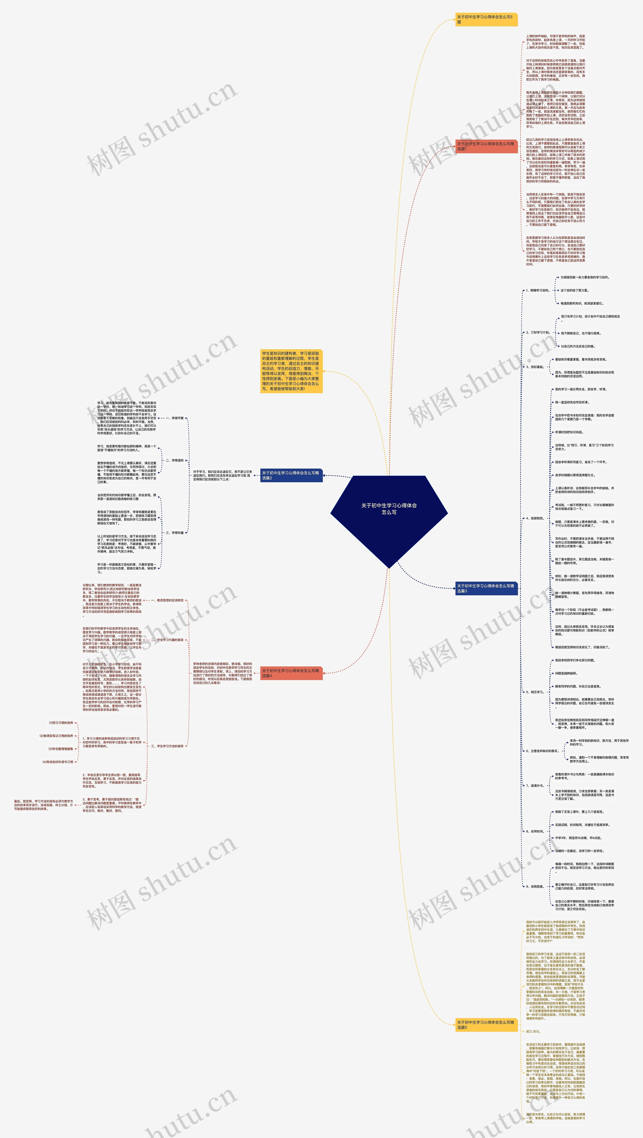 关于初中生学习心得体会怎么写思维导图