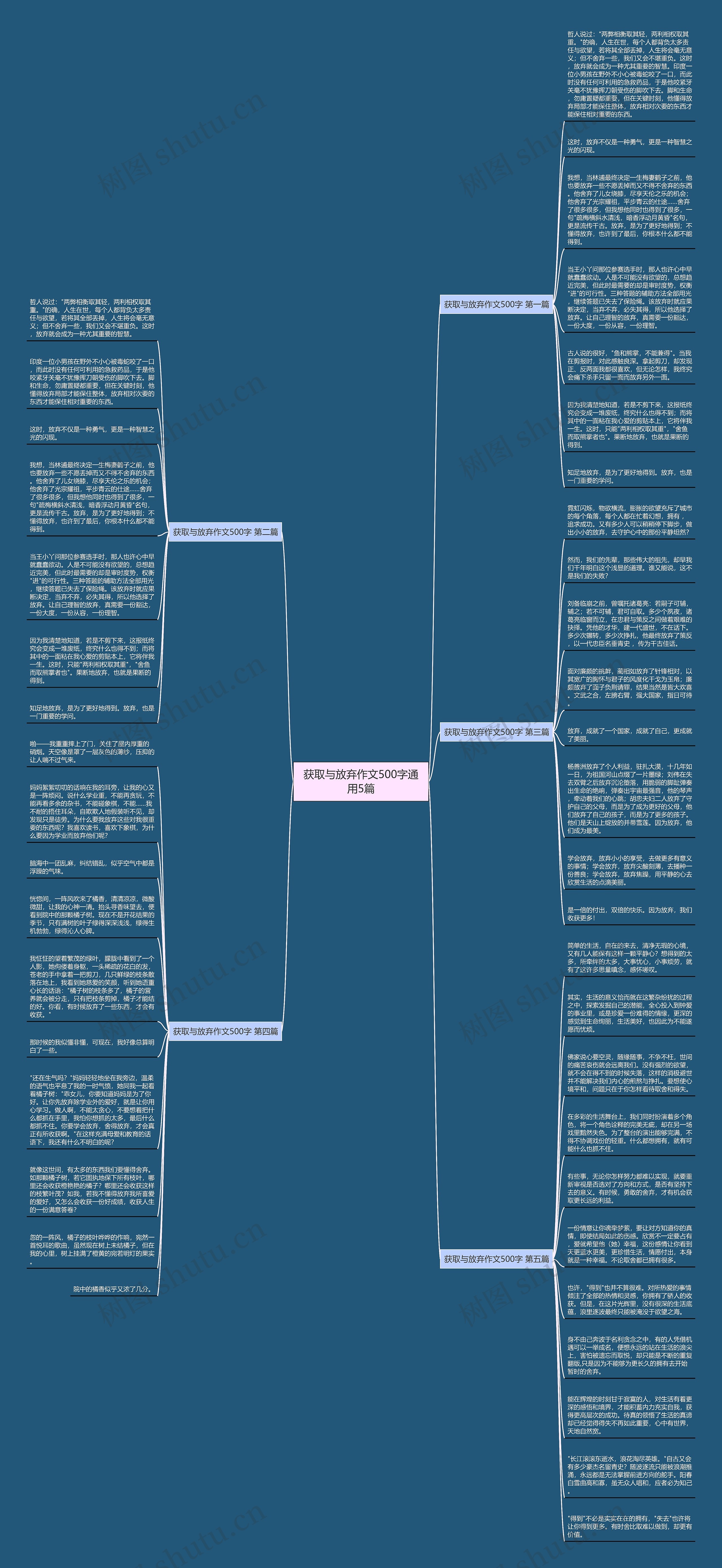 获取与放弃作文500字通用5篇思维导图