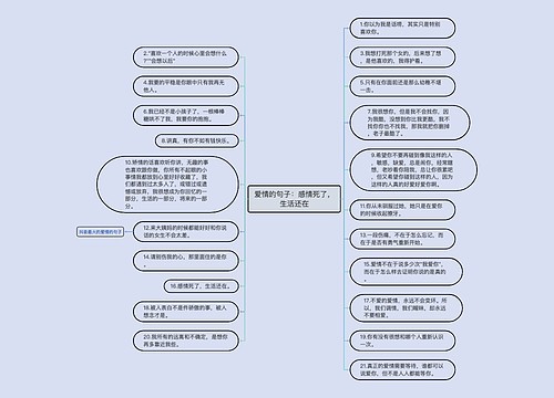 爱情的句子：感情死了，生活还在