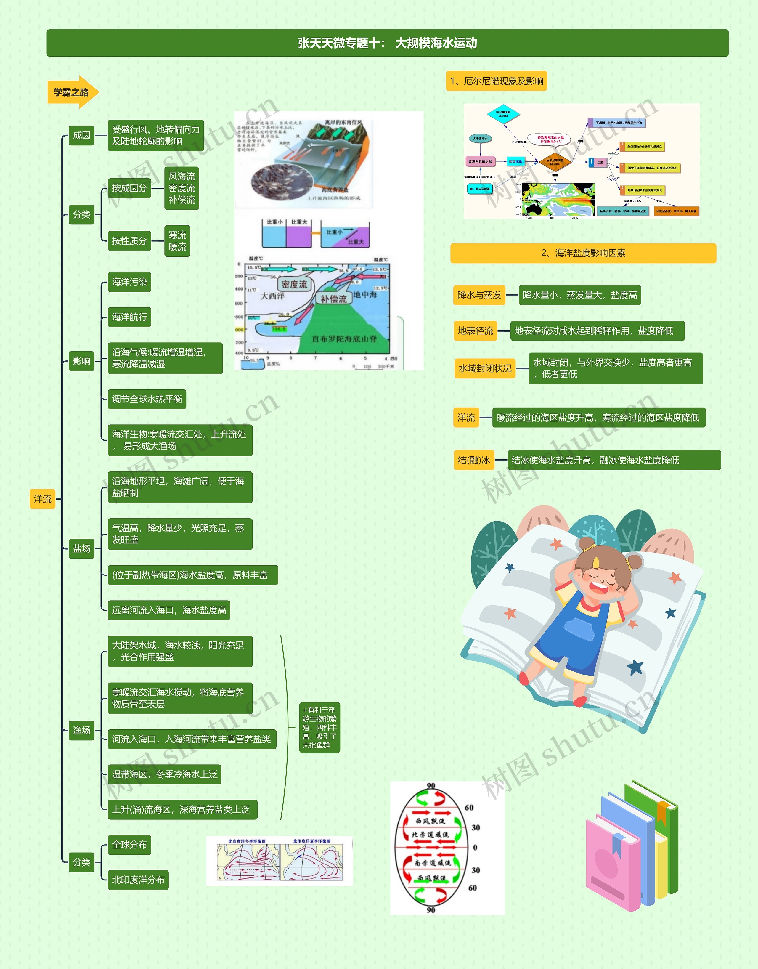 张天天微专题十： 大规模海水运动思维导图