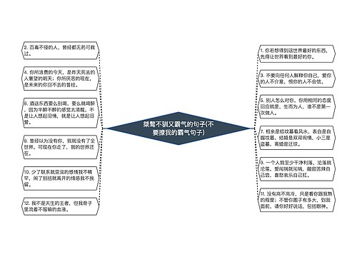 桀骜不驯又霸气的句子(不要撩我的霸气句子)