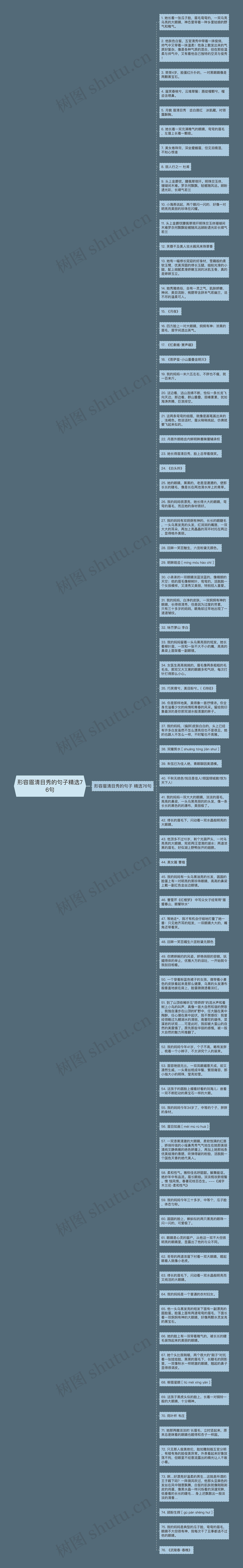 形容眉清目秀的句子精选76句思维导图