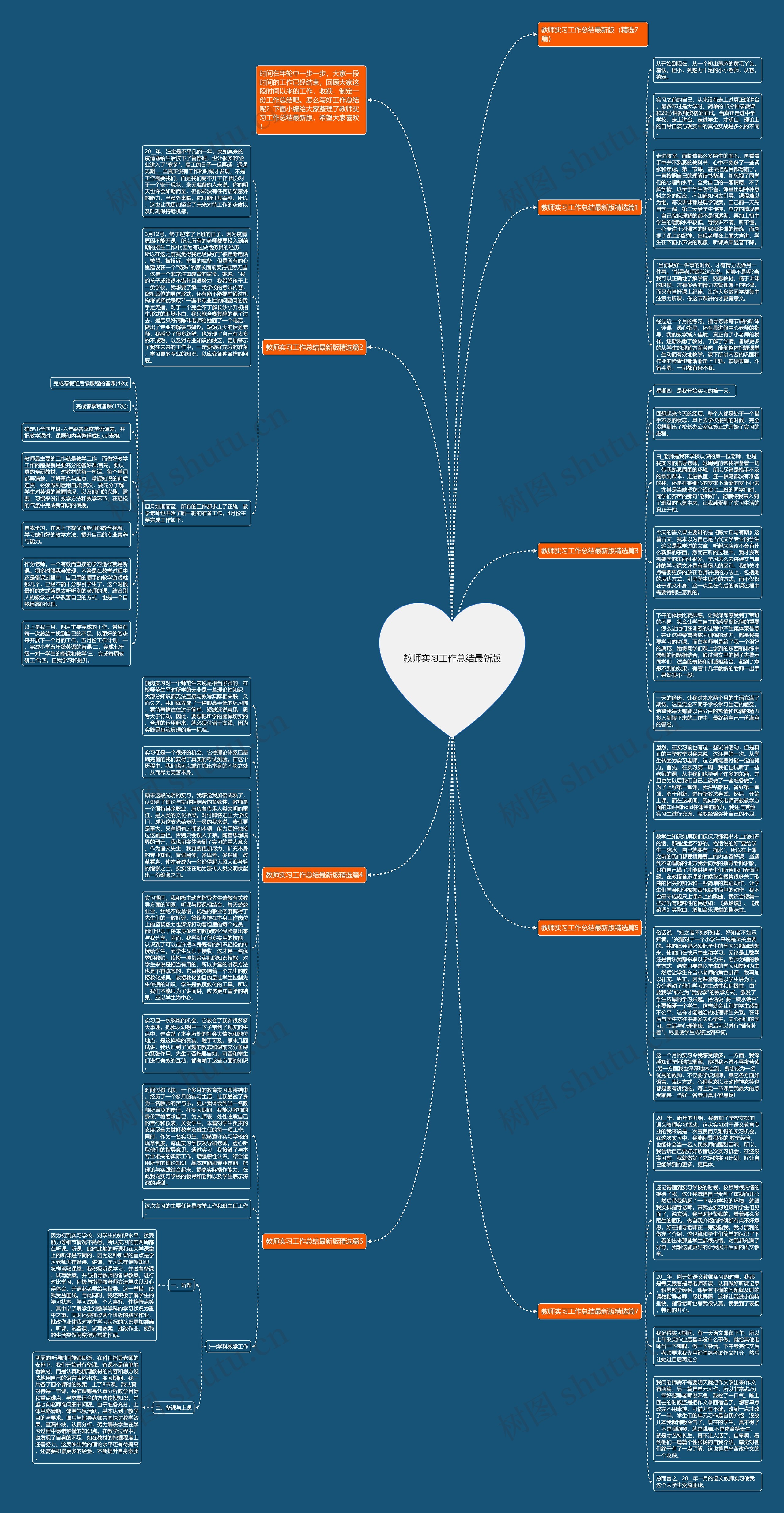 教师实习工作总结最新版思维导图