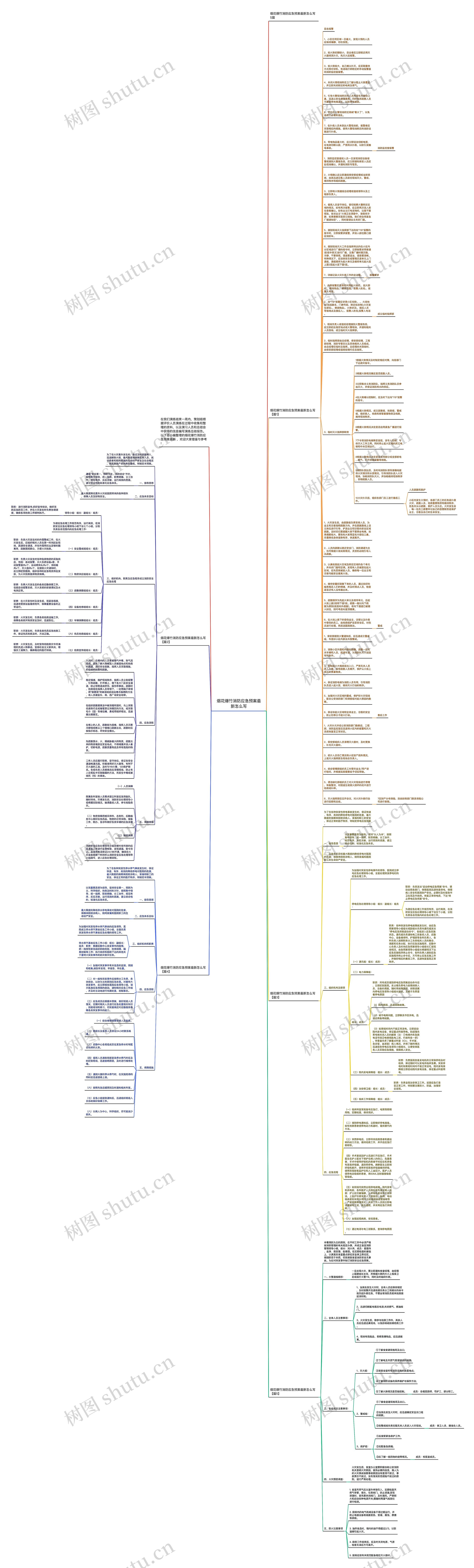 烟花爆竹消防应急预案最新怎么写思维导图