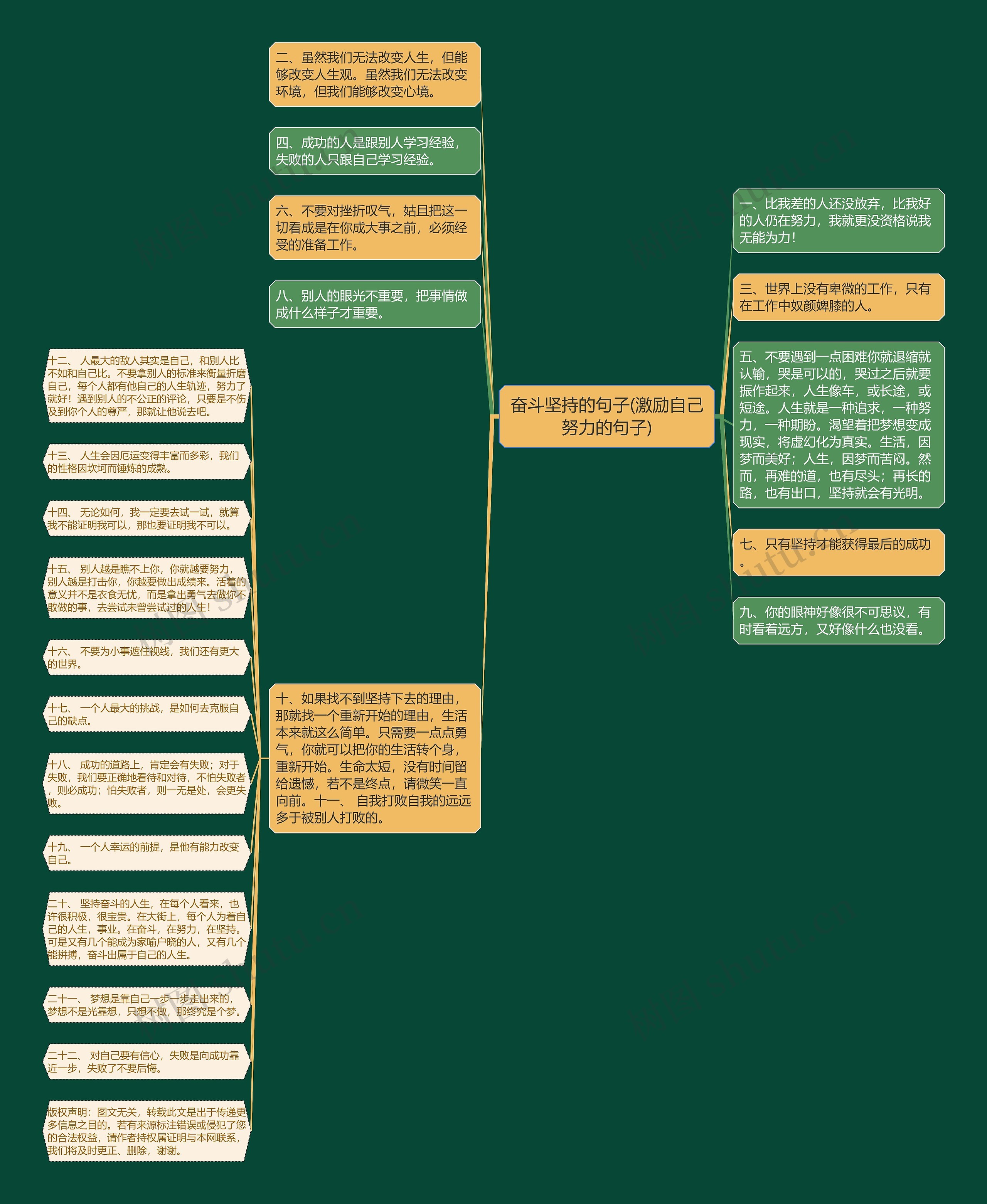 奋斗坚持的句子(激励自己努力的句子)思维导图