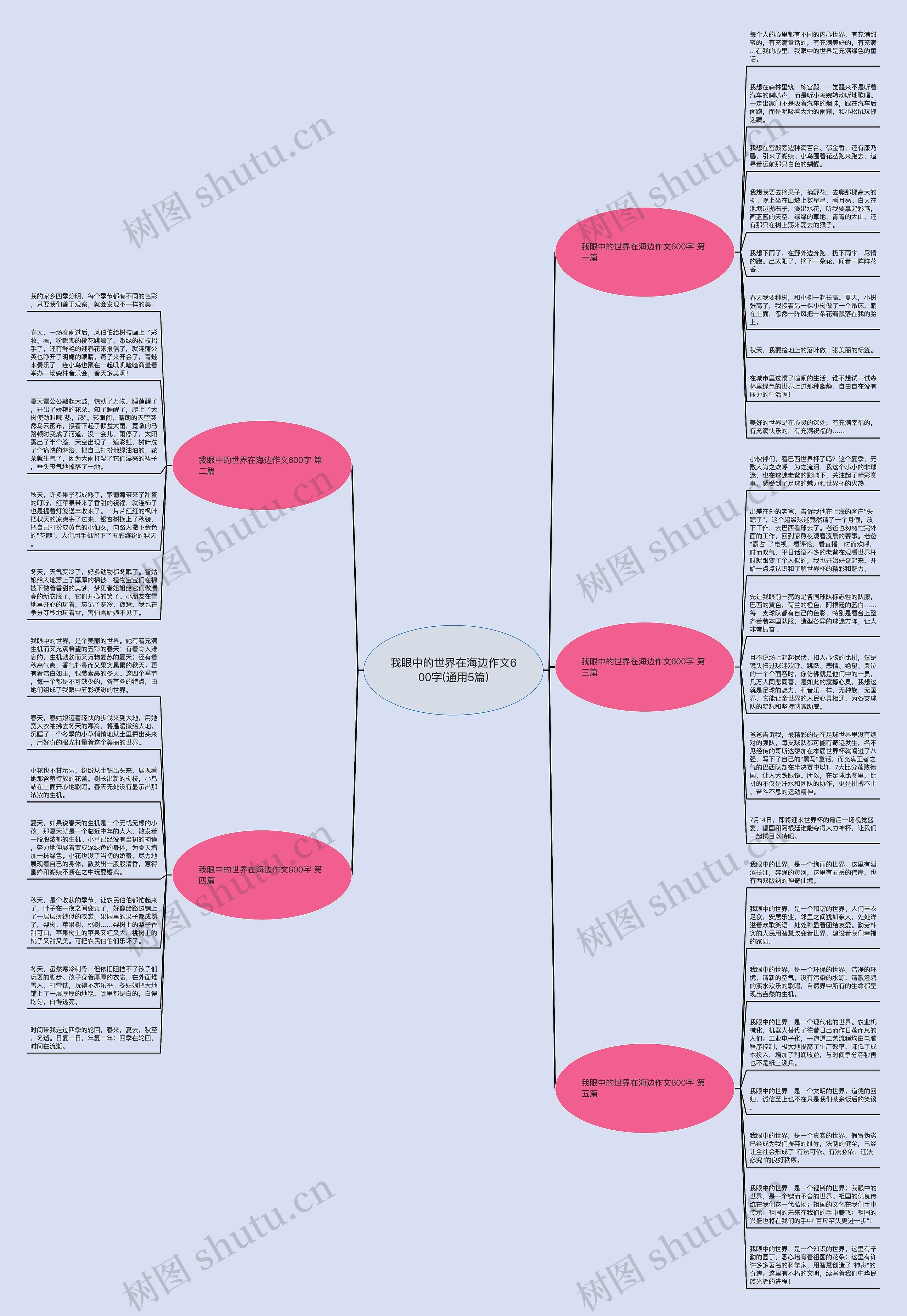 我眼中的世界在海边作文600字(通用5篇)思维导图