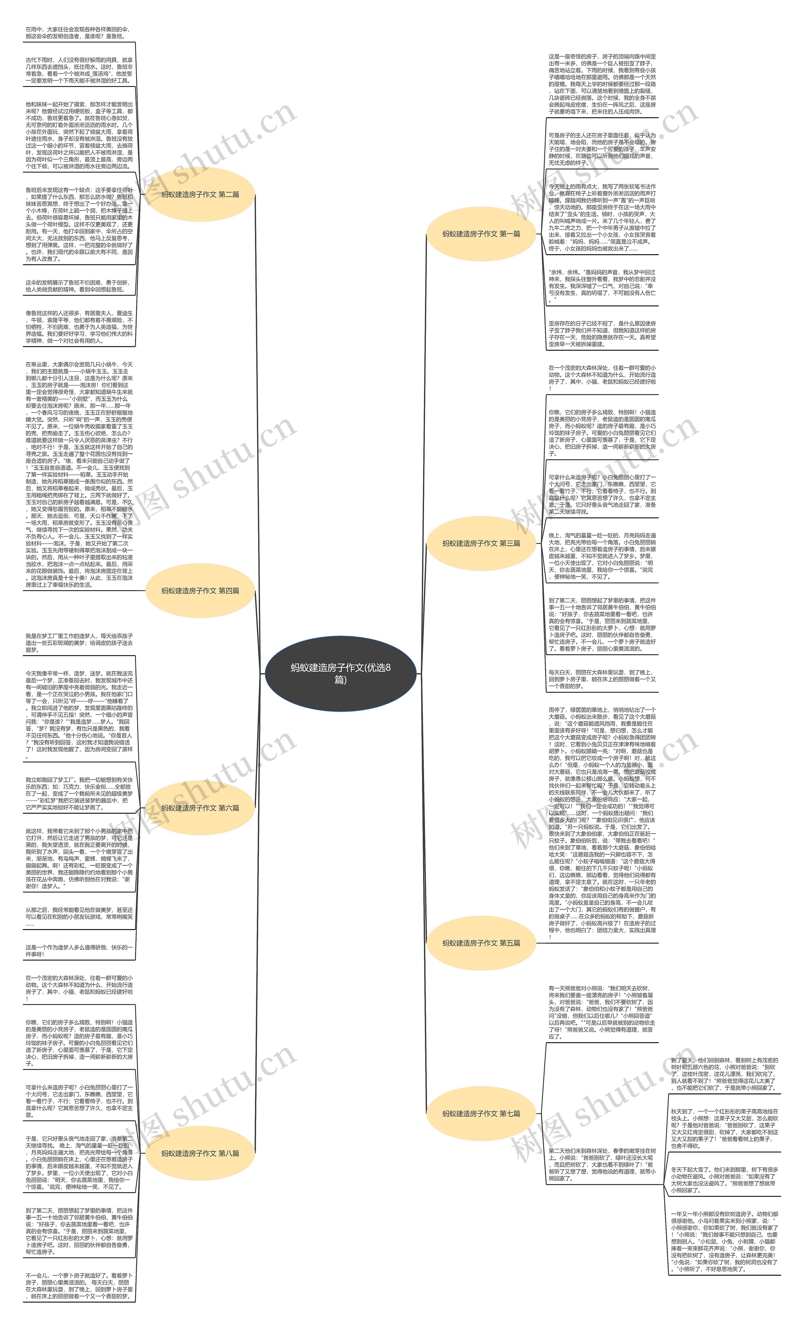 蚂蚁建造房子作文(优选8篇)思维导图