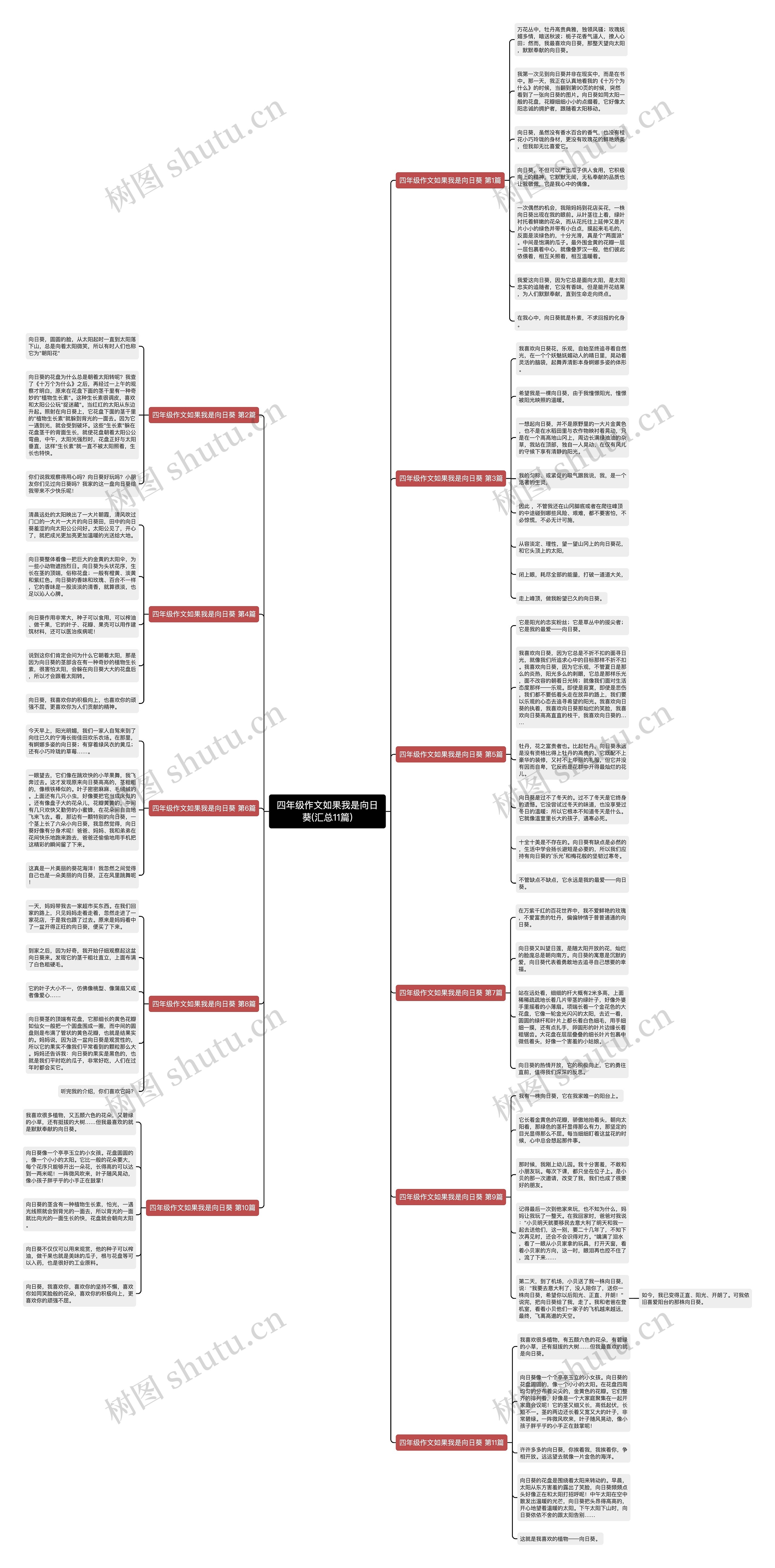 四年级作文如果我是向日葵(汇总11篇)思维导图