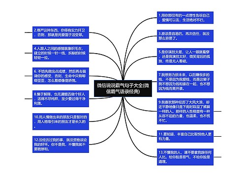 微信说说霸气句子大全(微信霸气语录经典)