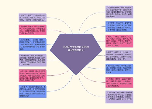 形容天气变冷的句子(形容夏天变冷的句子)