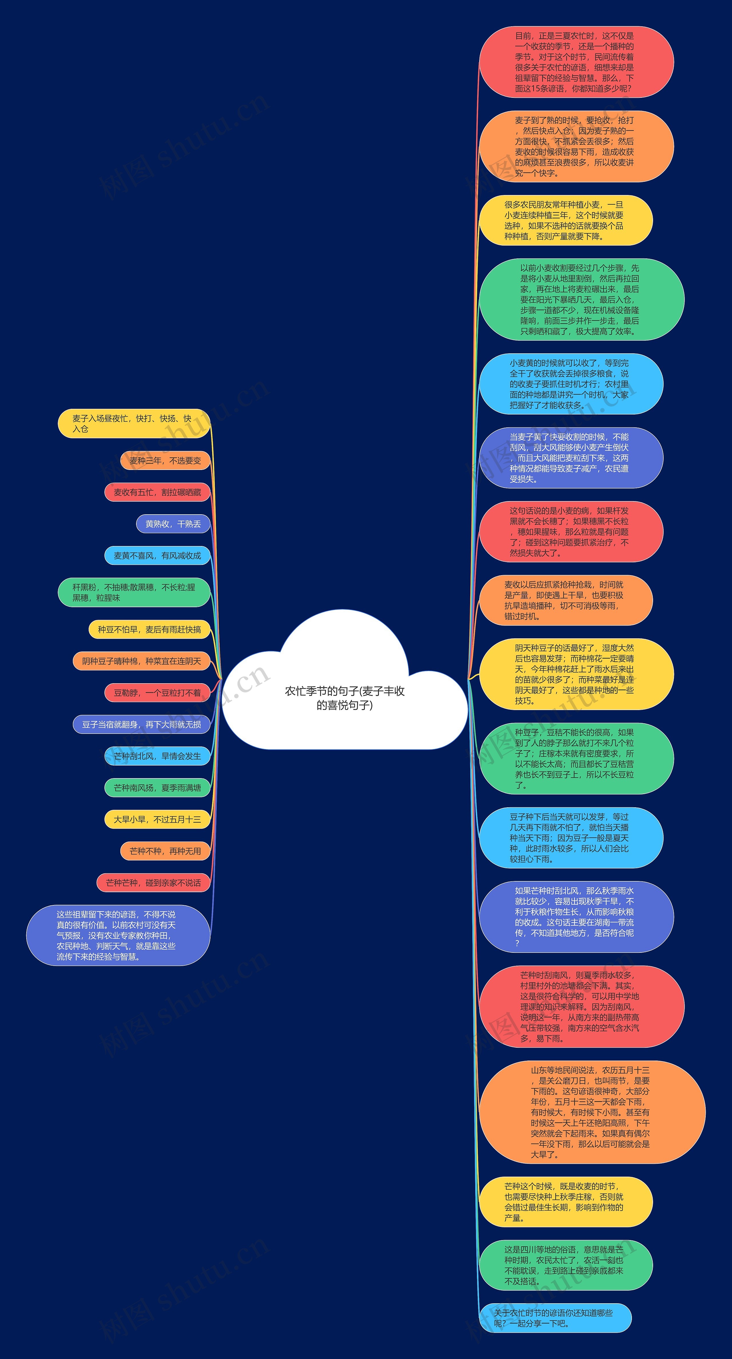 农忙季节的句子(麦子丰收的喜悦句子)思维导图