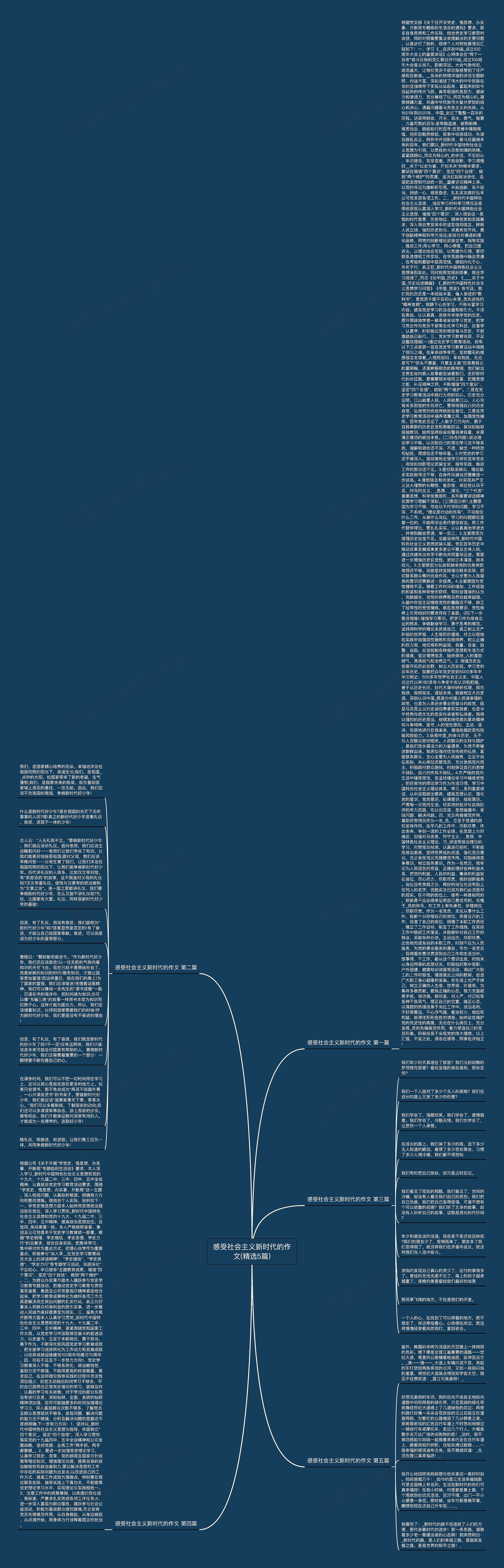 感受社会主义新时代的作文(精选5篇)思维导图
