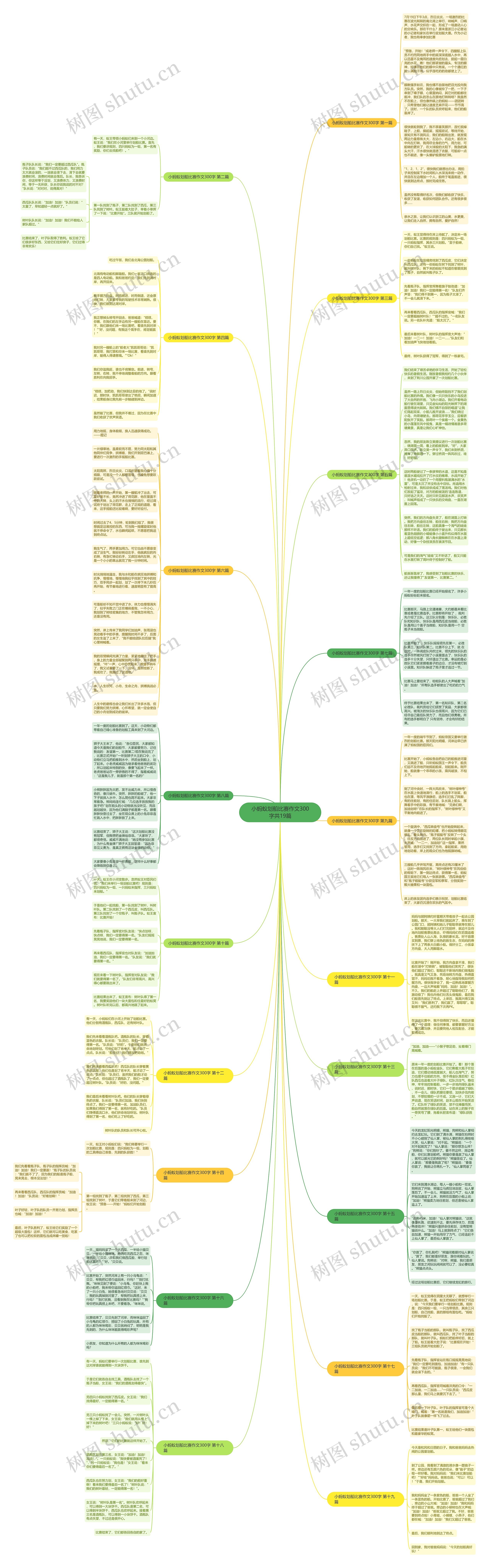 小蚂蚁划船比赛作文300字共19篇思维导图