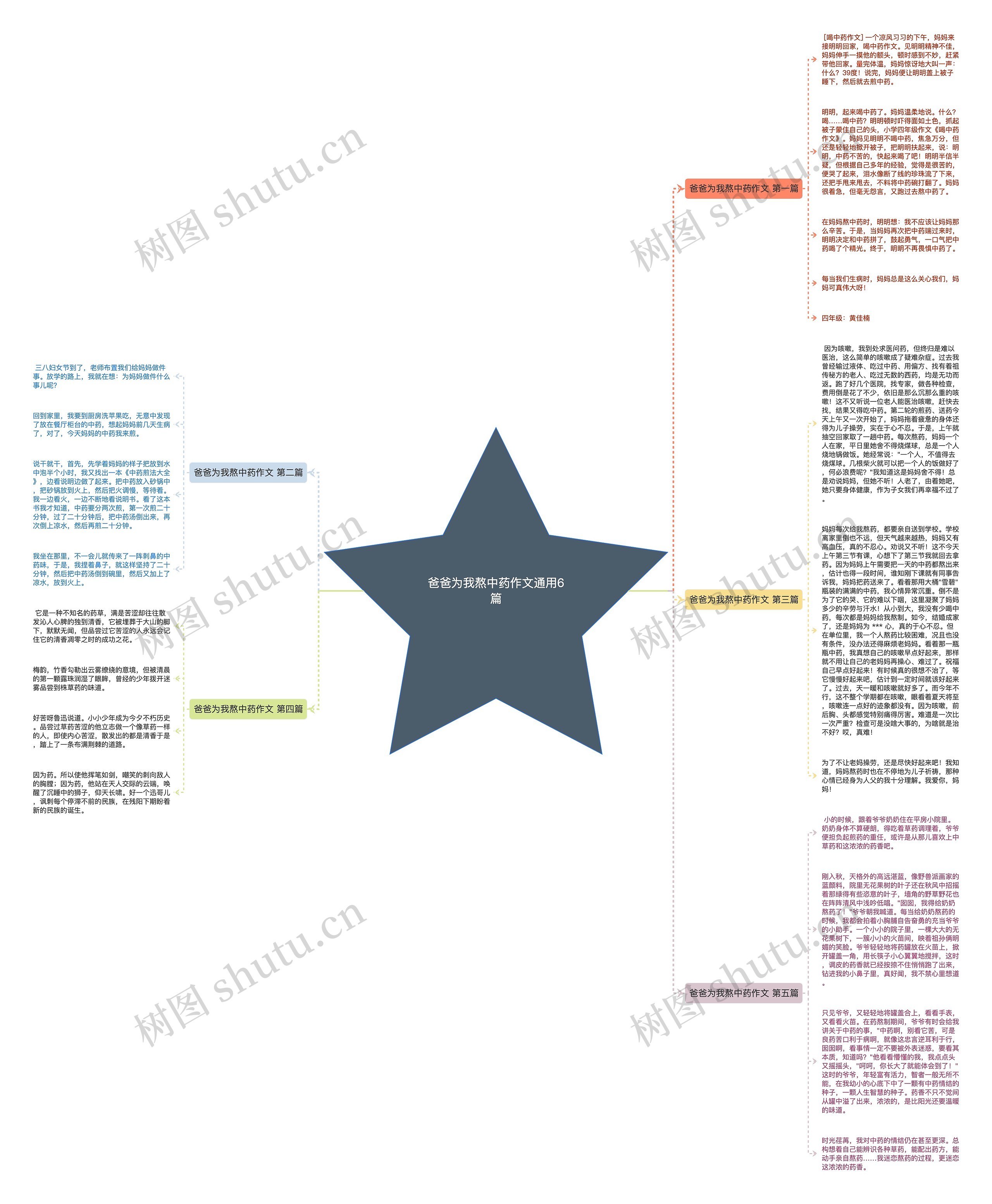 爸爸为我熬中药作文通用6篇思维导图