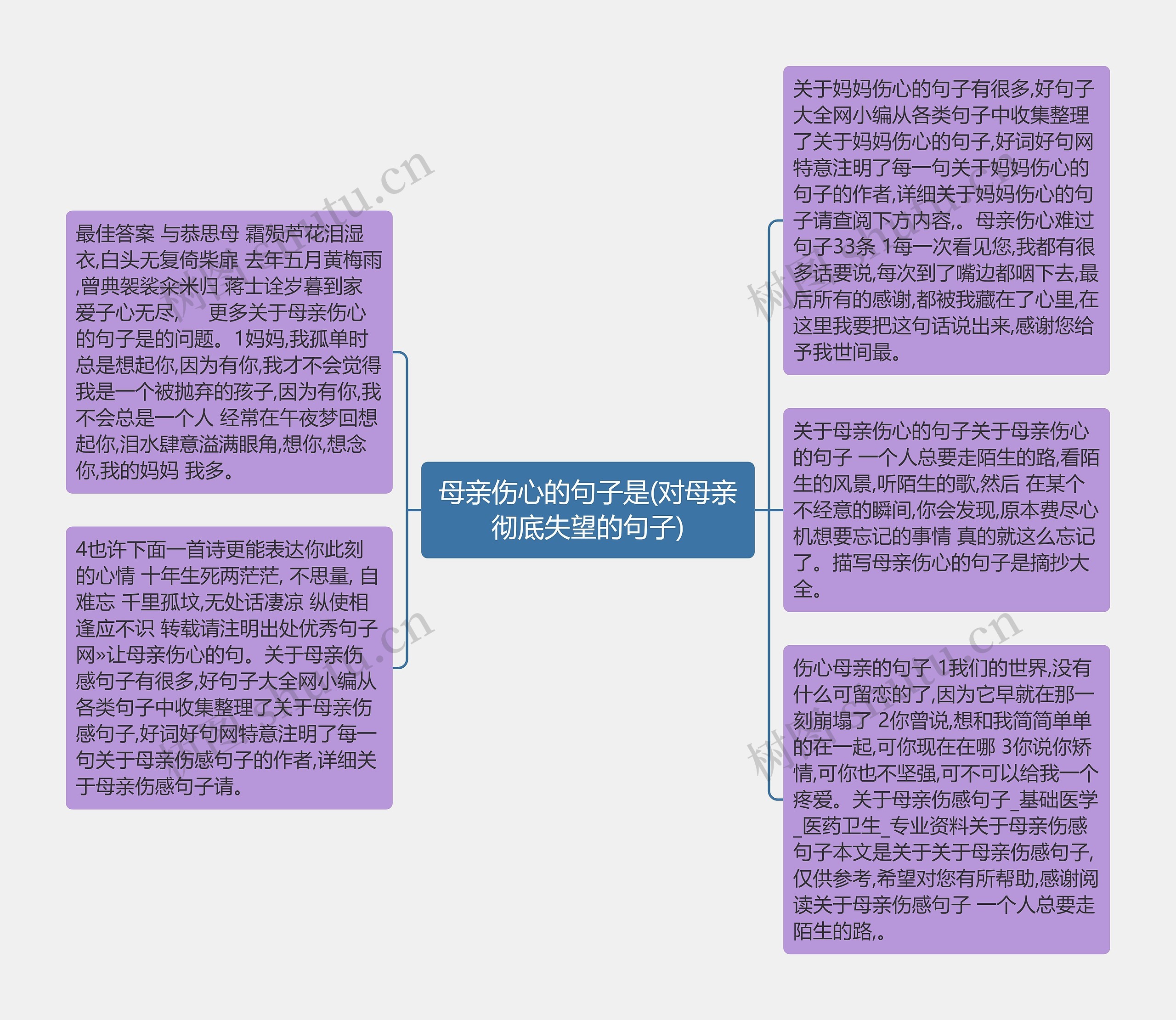 母亲伤心的句子是(对母亲彻底失望的句子)思维导图