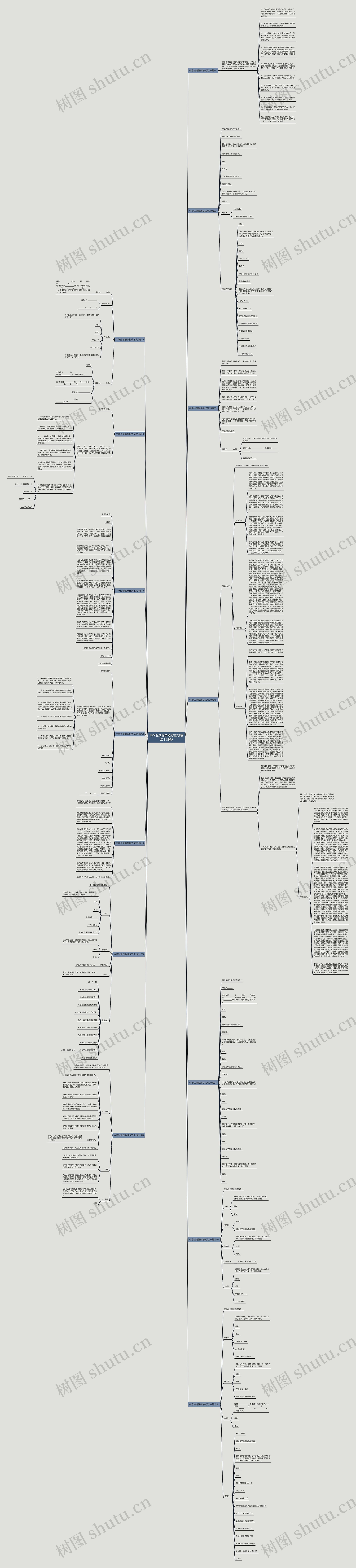 中学生请假条格式范文(精选十四篇)思维导图