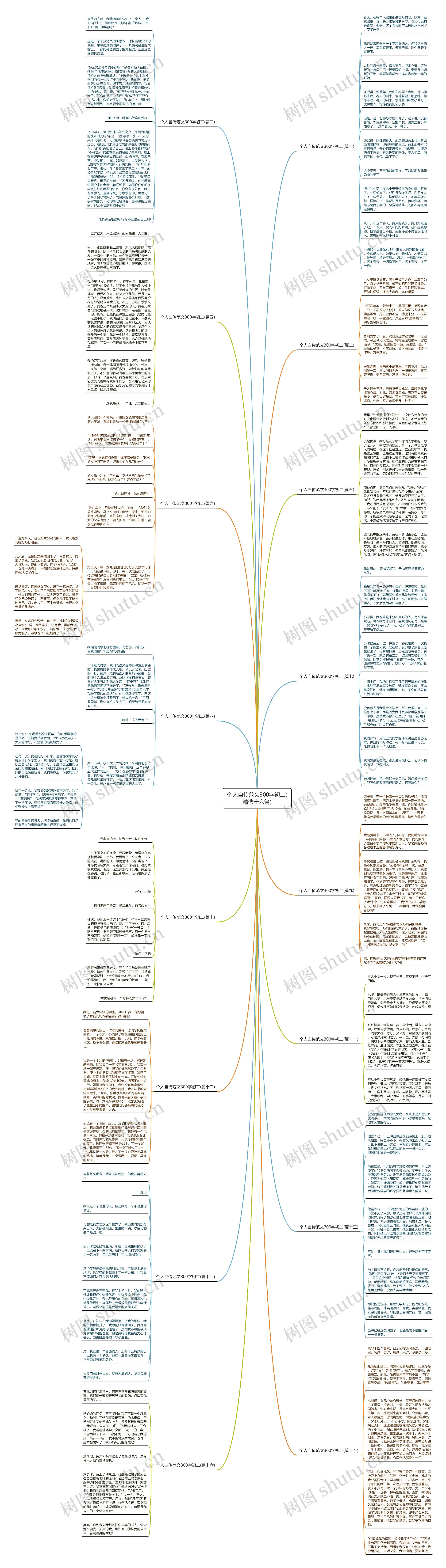 个人自传范文300字初二(精选十六篇)思维导图