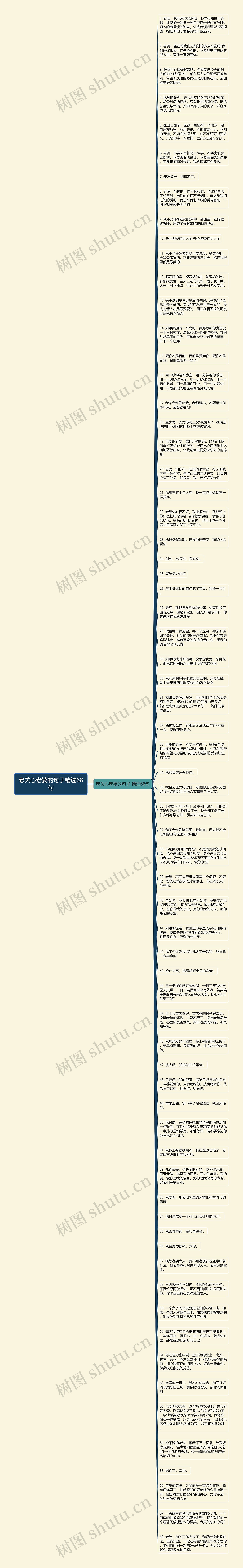 老关心老婆的句子精选68句思维导图