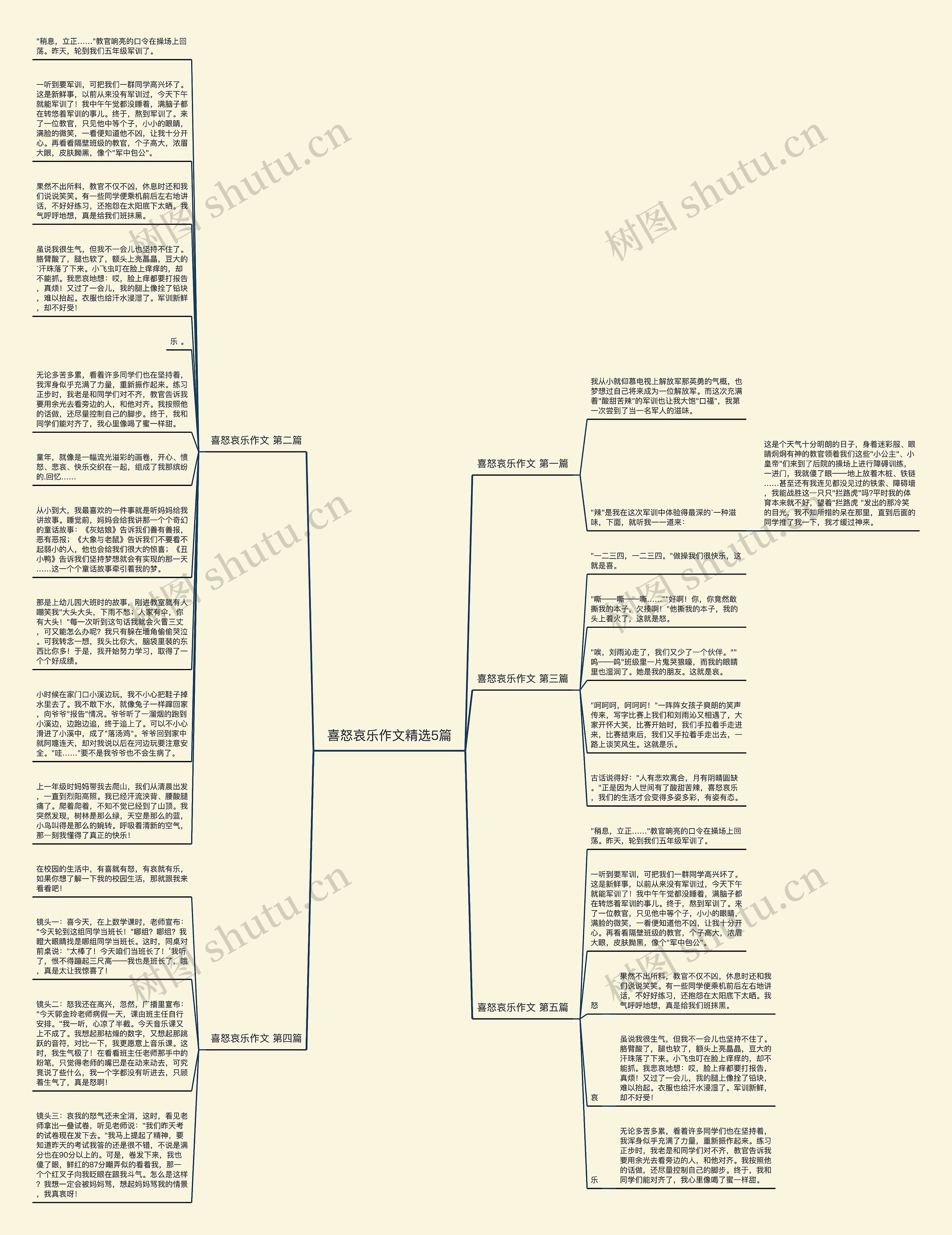 喜怒哀乐作文精选5篇思维导图