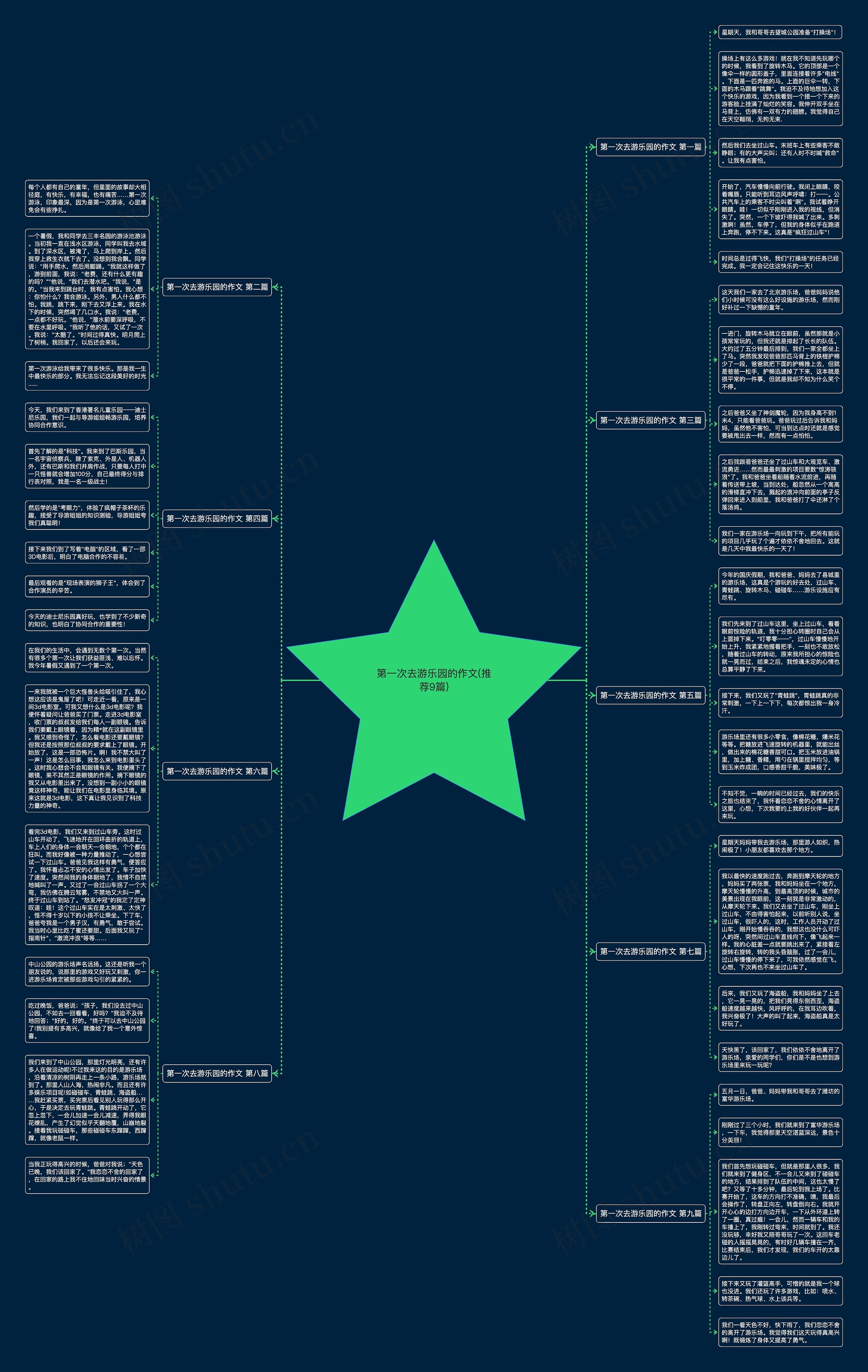 第一次去游乐园的作文(推荐9篇)思维导图