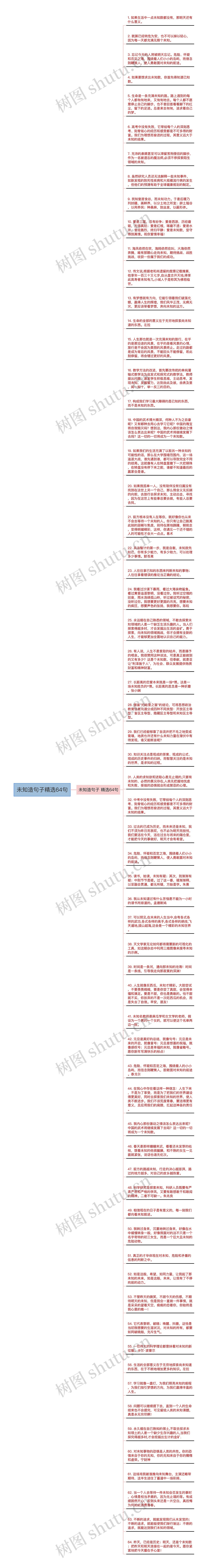 未知造句子精选64句