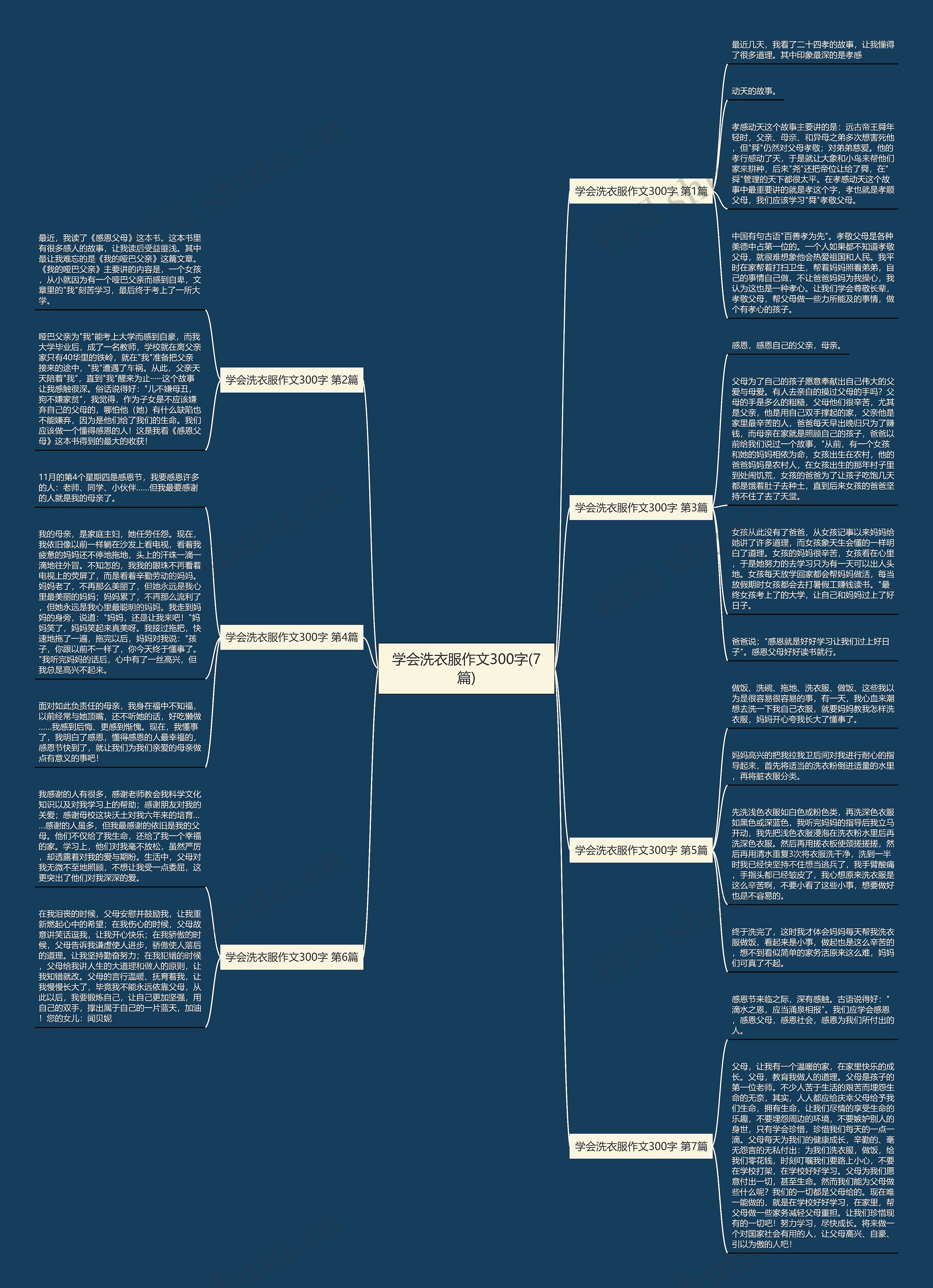 学会洗衣服作文300字(7篇)思维导图